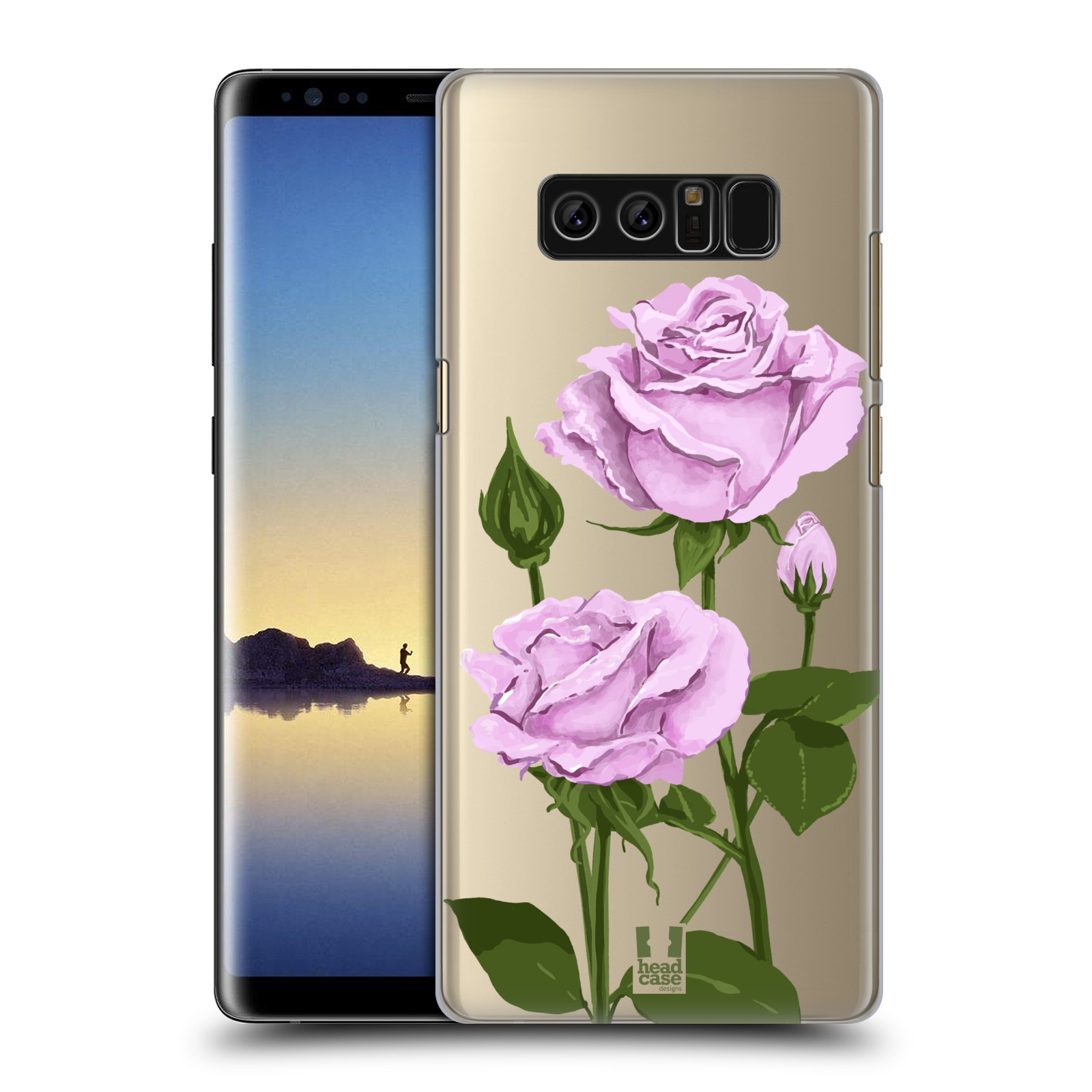 Pouzdro na mobil Samsung Galaxy Note 8 - HEAD CASE - květina růže růžová