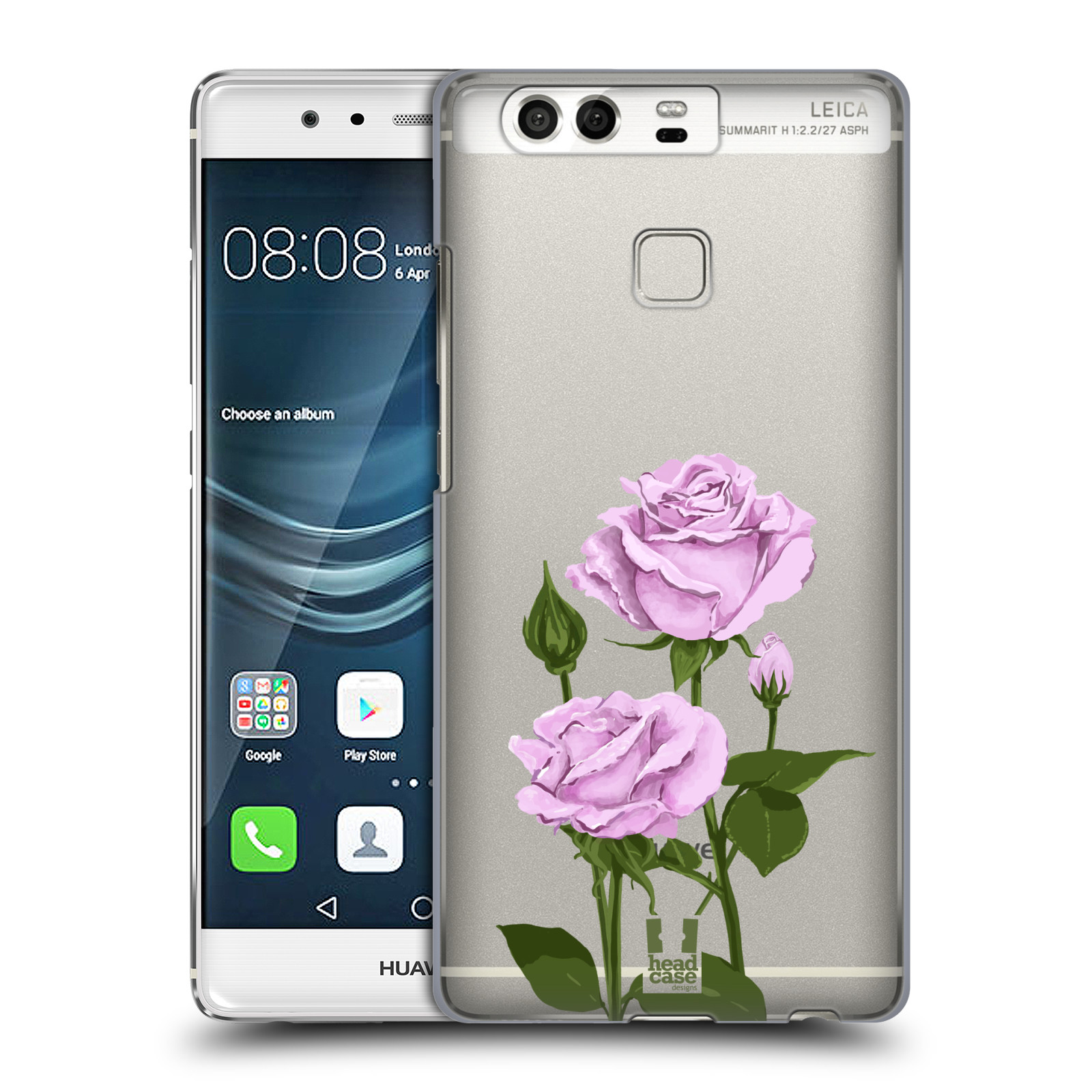 Pouzdro na mobil Huawei P9 / P9 DUAL SIM - HEAD CASE - květina růže růžová