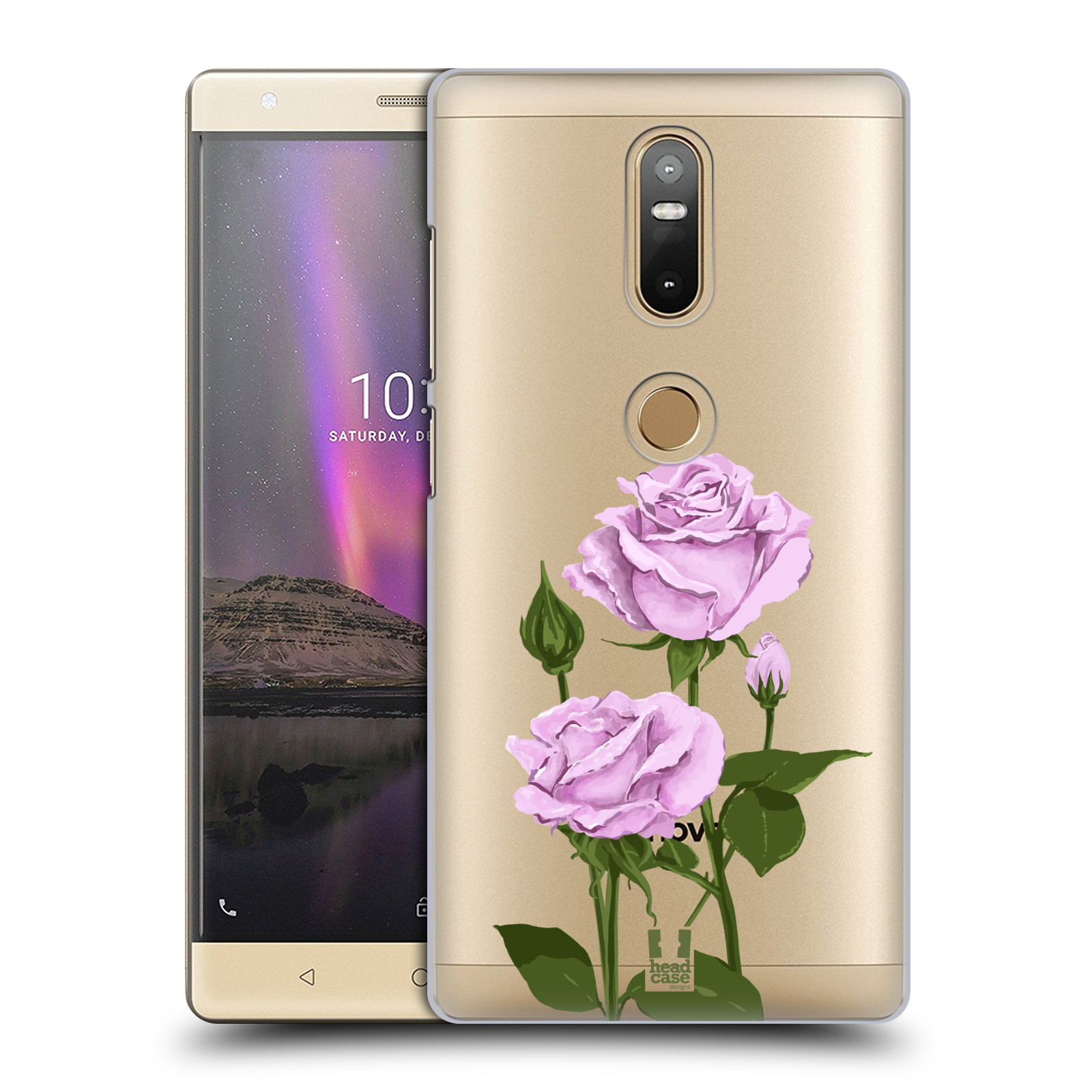 Pouzdro na mobil Lenovo Phab 2 PLUS - HEAD CASE - květina růže růžová
