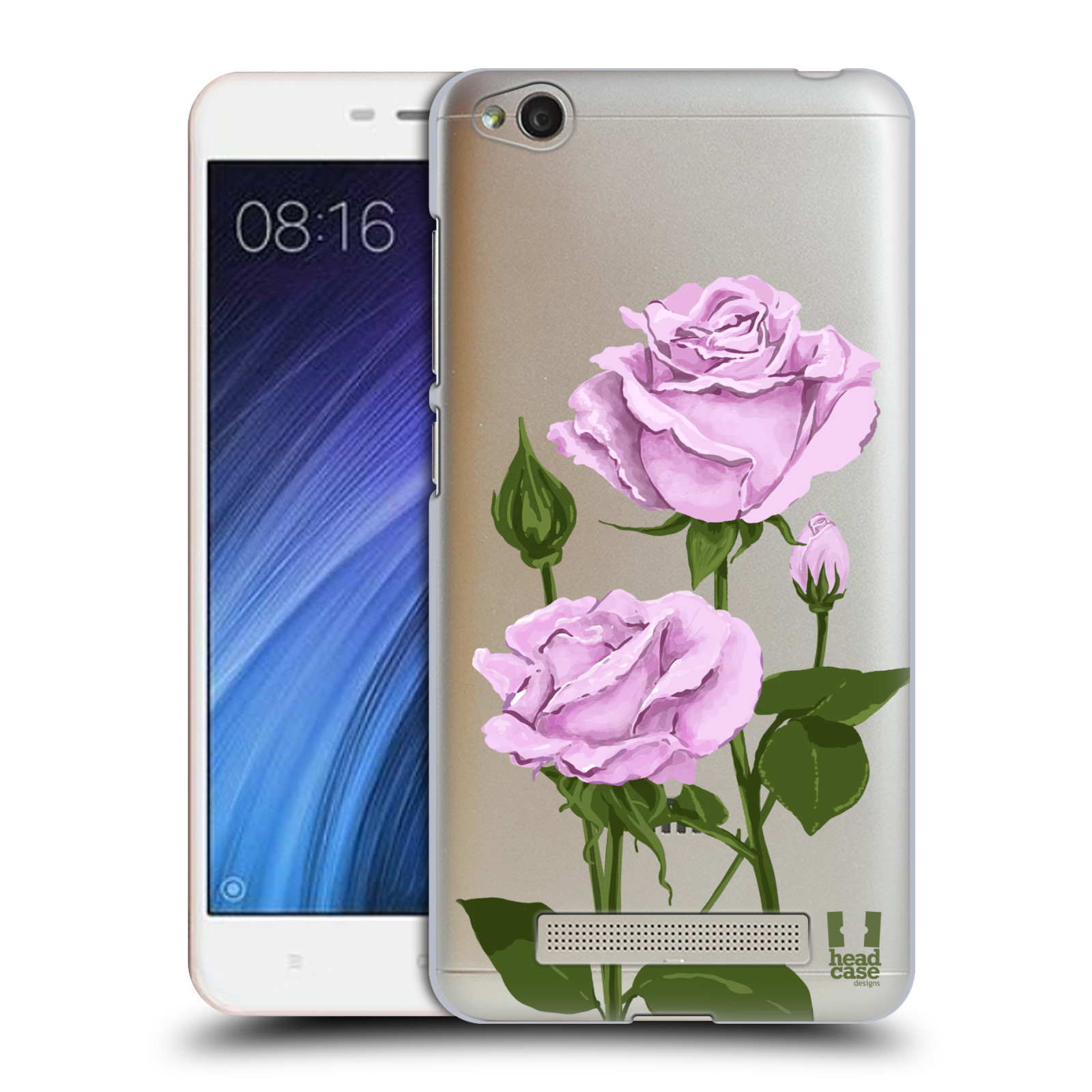 Pouzdro na mobil Xiaomi Redmi 4a - HEAD CASE - květina růže růžová