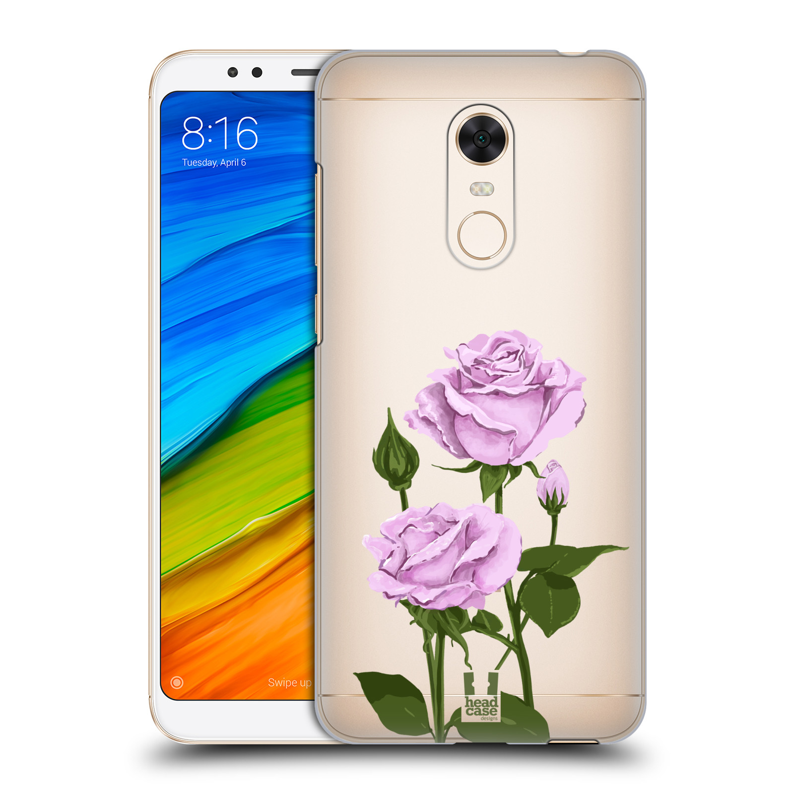 Pouzdro na mobil Xiaomi Redmi 5 PLUS (REDMI 5+) - HEAD CASE - květina růže růžová