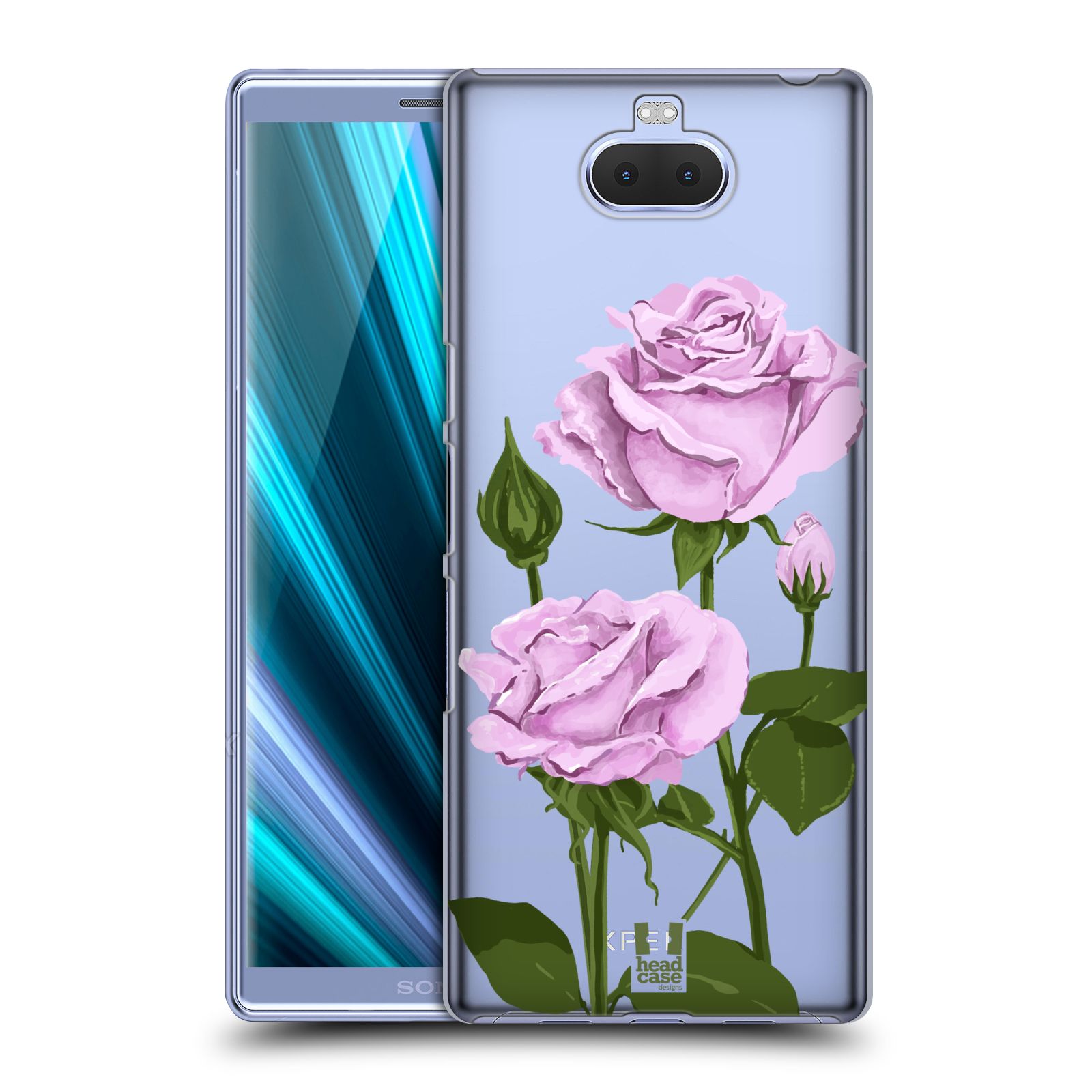 Pouzdro na mobil Sony Xperia 10 - HEAD CASE - květina růže růžová