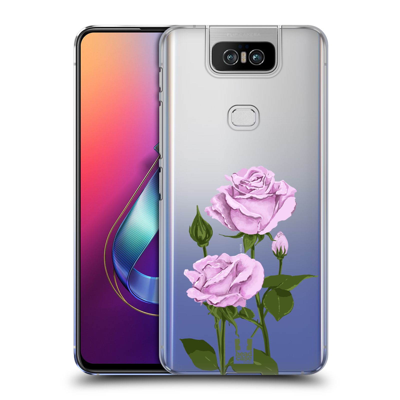 Pouzdro na mobil Asus Zenfone 6 ZS630KL - HEAD CASE - květina růže růžová