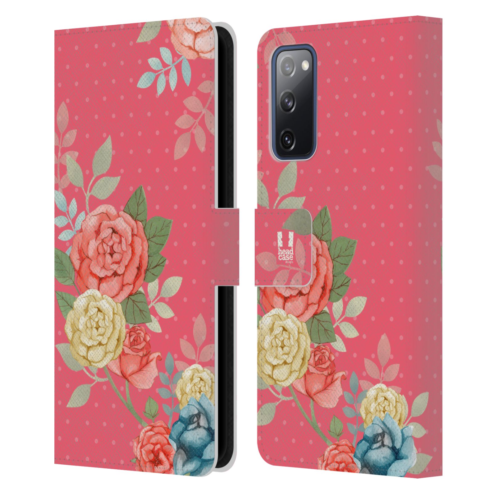 Pouzdro HEAD CASE na mobil Samsung Galaxy S20 FE / S20 FE 5G romantické květy růžová