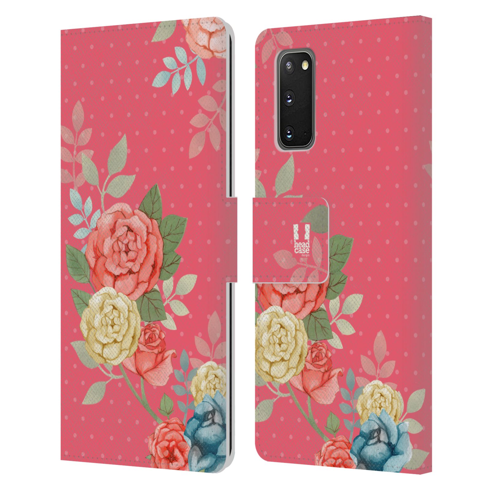 Pouzdro na mobil Samsung Galaxy S20 romantické květy růžová