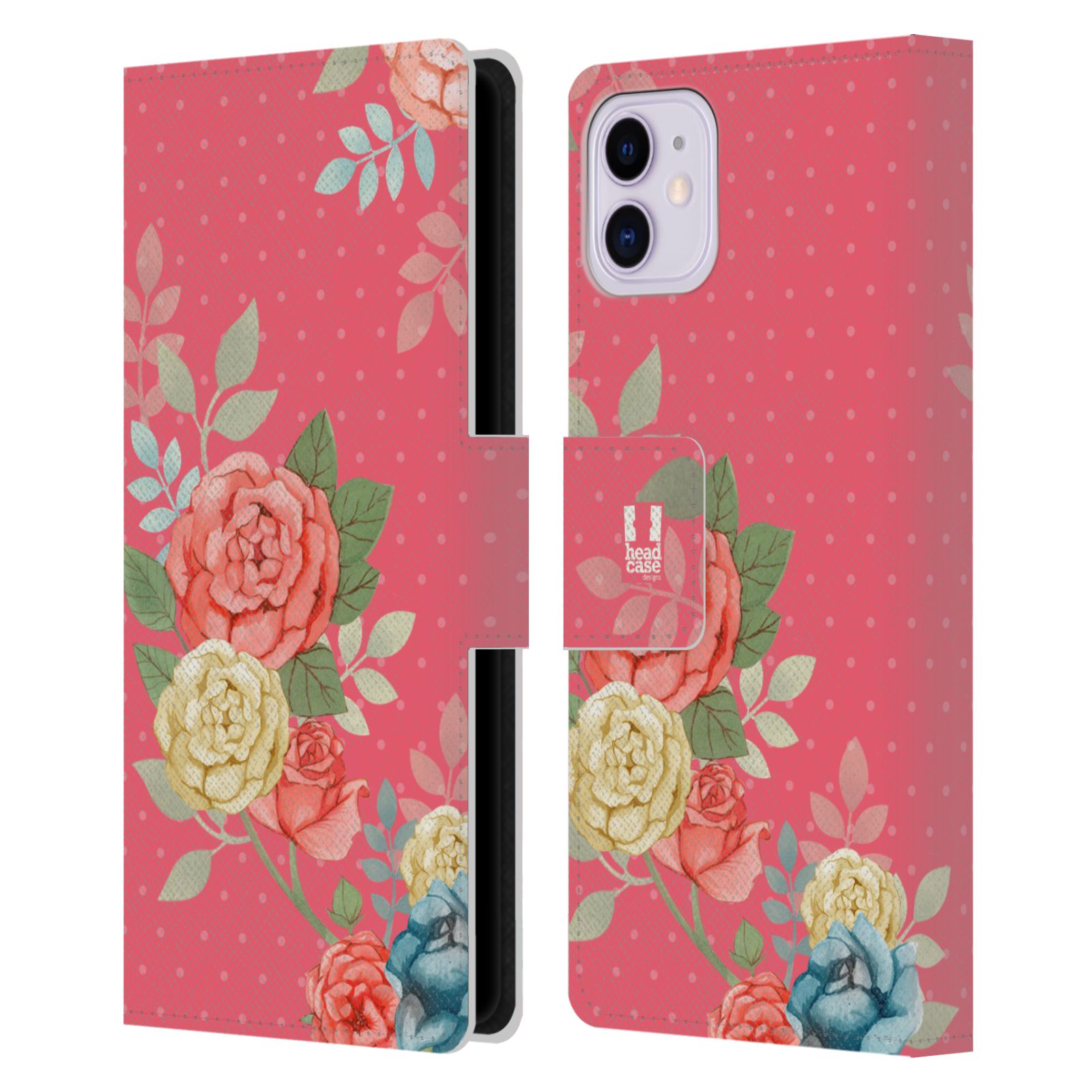 Pouzdro na mobil Apple Iphone 11 romantické květy růžová
