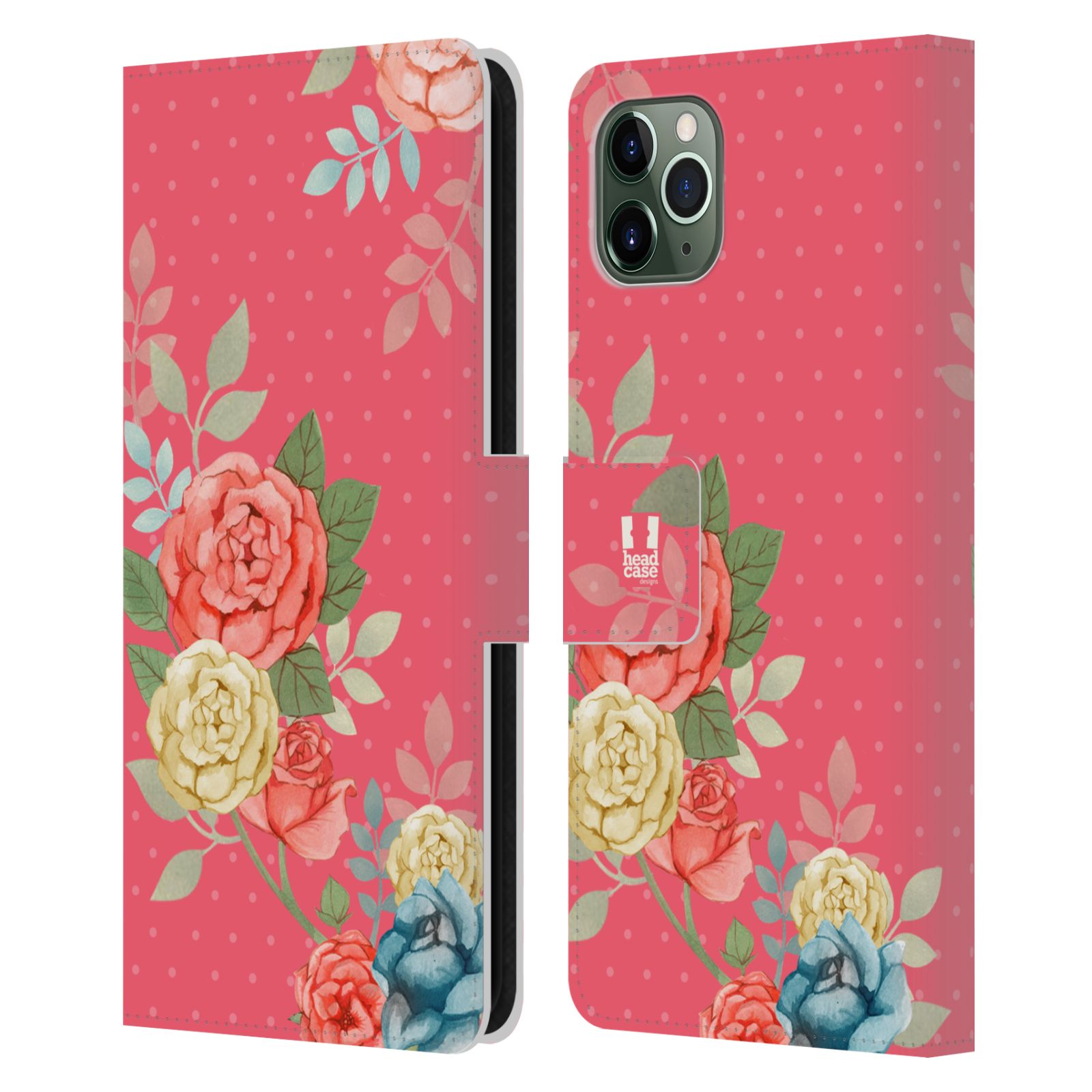 Pouzdro na mobil Apple Iphone 11 PRO MAX romantické květy růžová