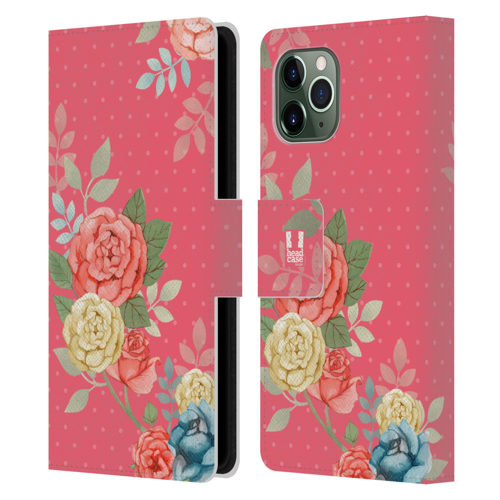 Pouzdro na mobil Apple Iphone 11 PRO romantické květy růžová