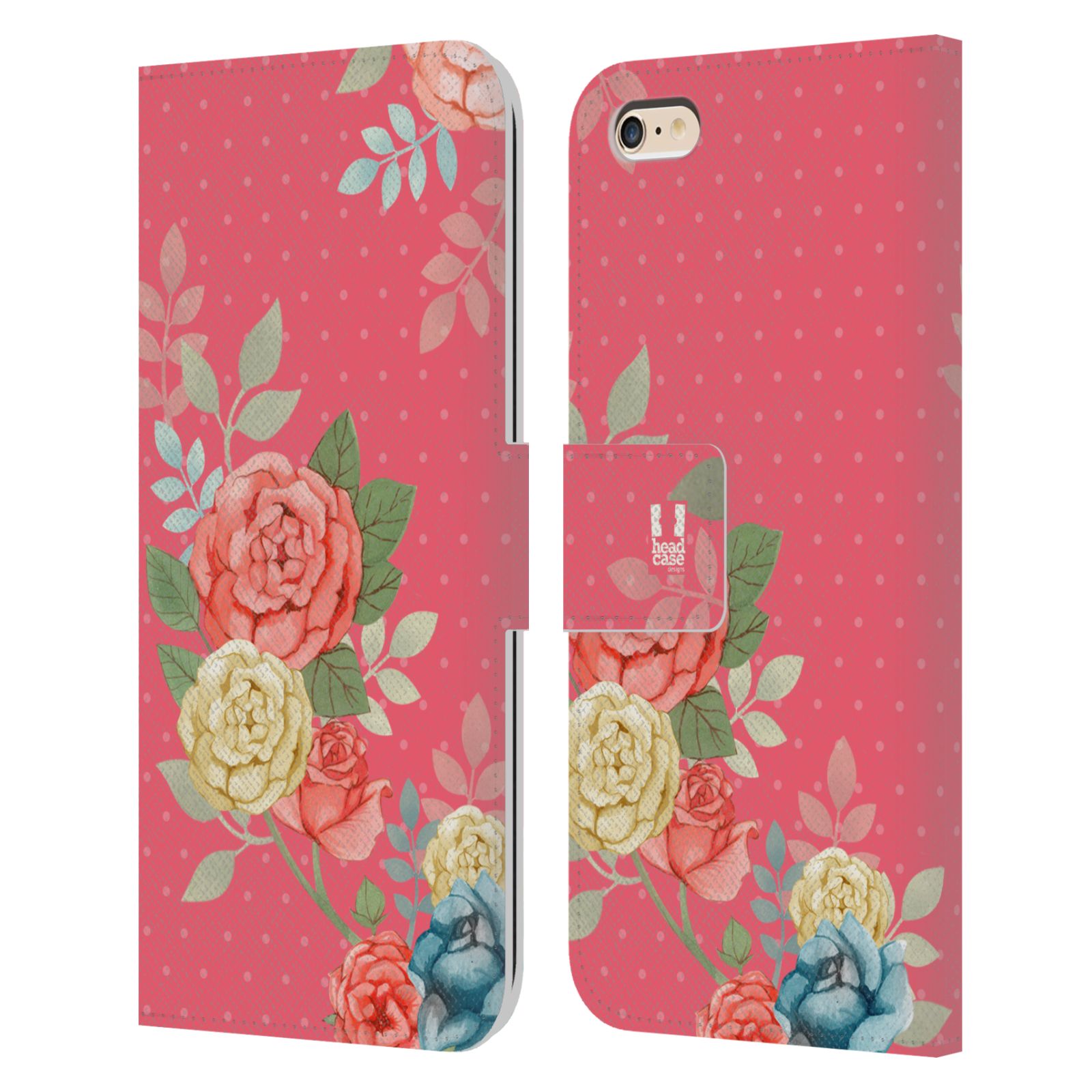 HEAD CASE Flipové pouzdro pro mobil Apple Iphone 6 PLUS / 6S PLUS romantické květy růžová