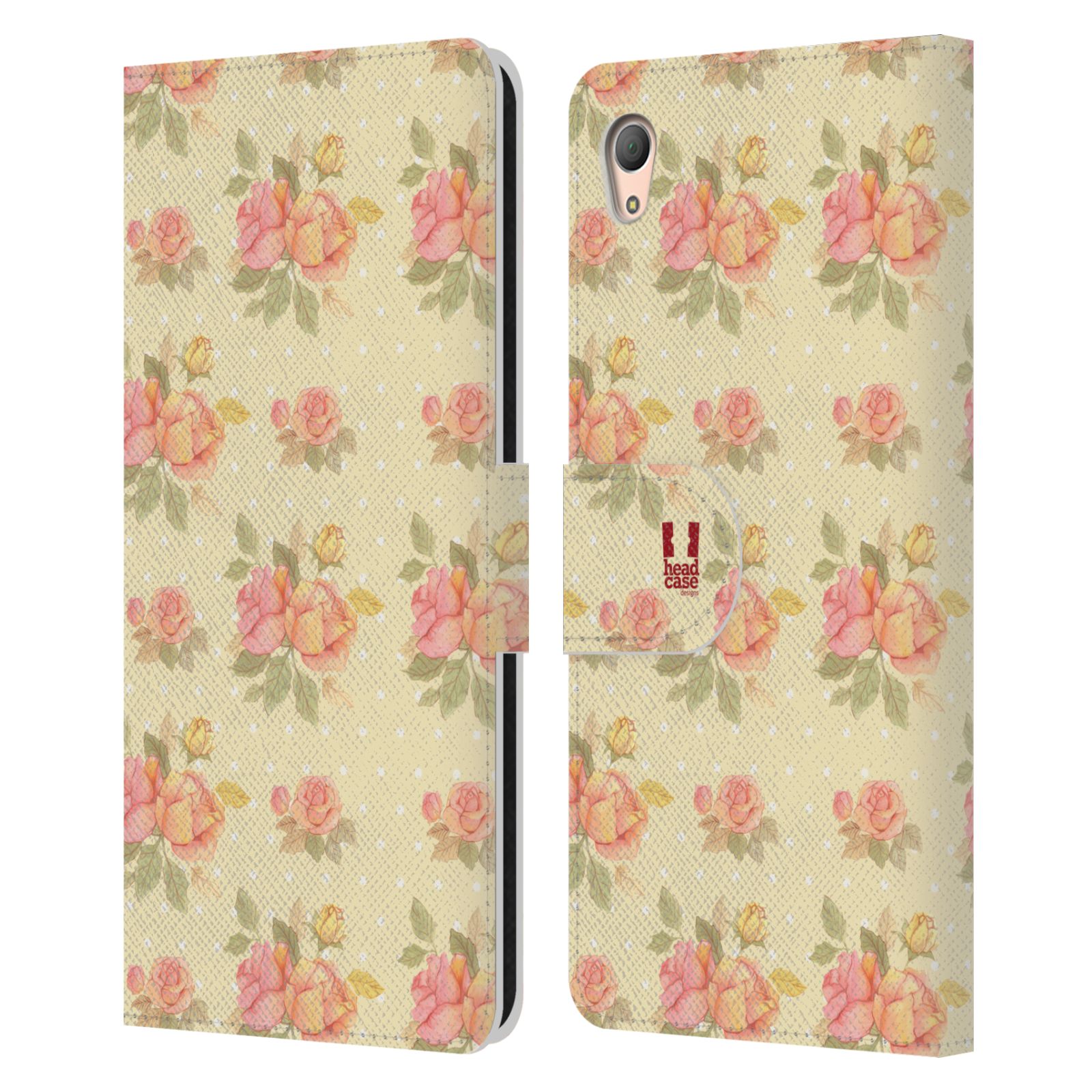 HEAD CASE Flipové pouzdro pro mobil SONY XPERIA Z3+ (PLUS) romantické květy LÉTO
