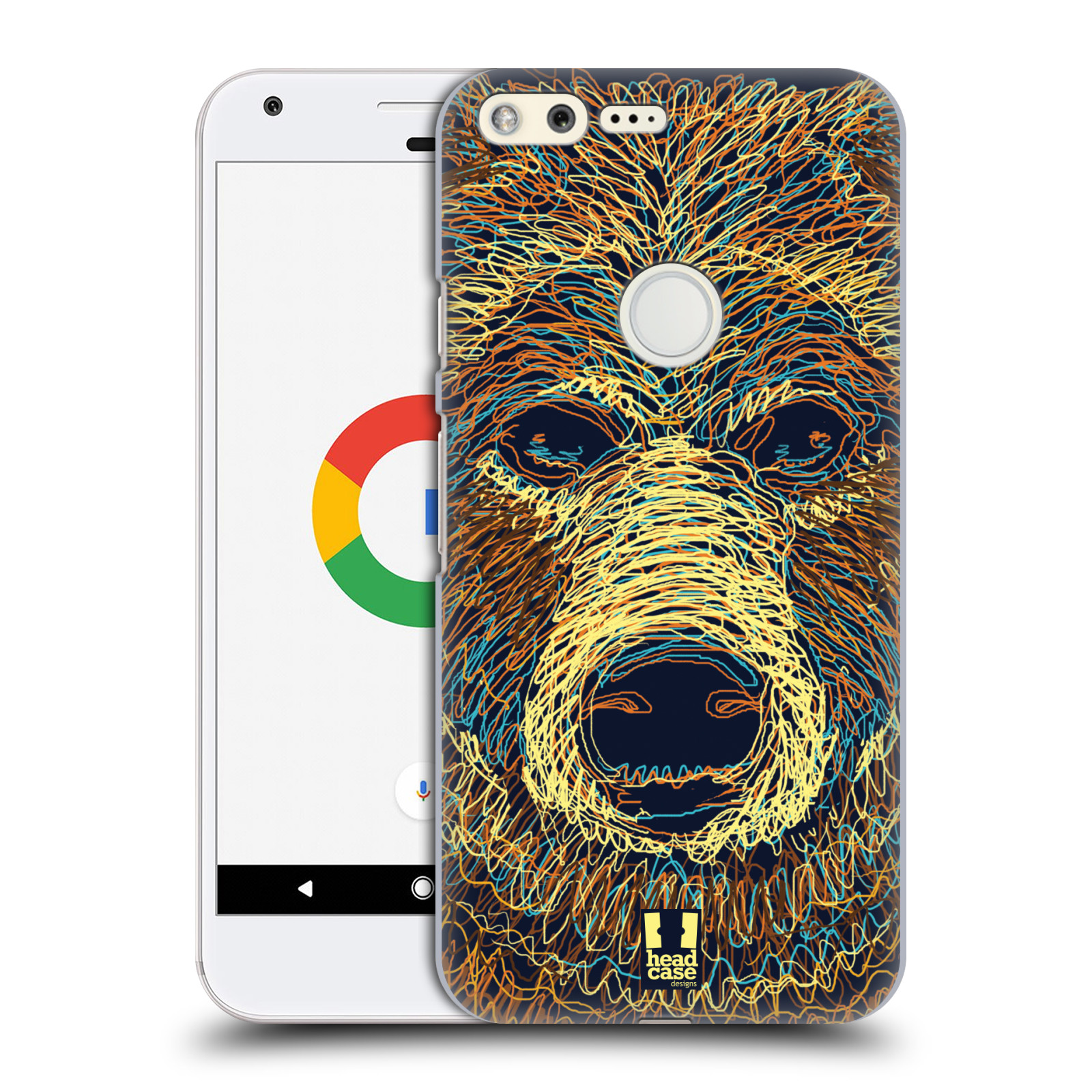 HEAD CASE plastový obal na mobil GOOGLE Pixel vzor zvíře čmáranice medvěd
