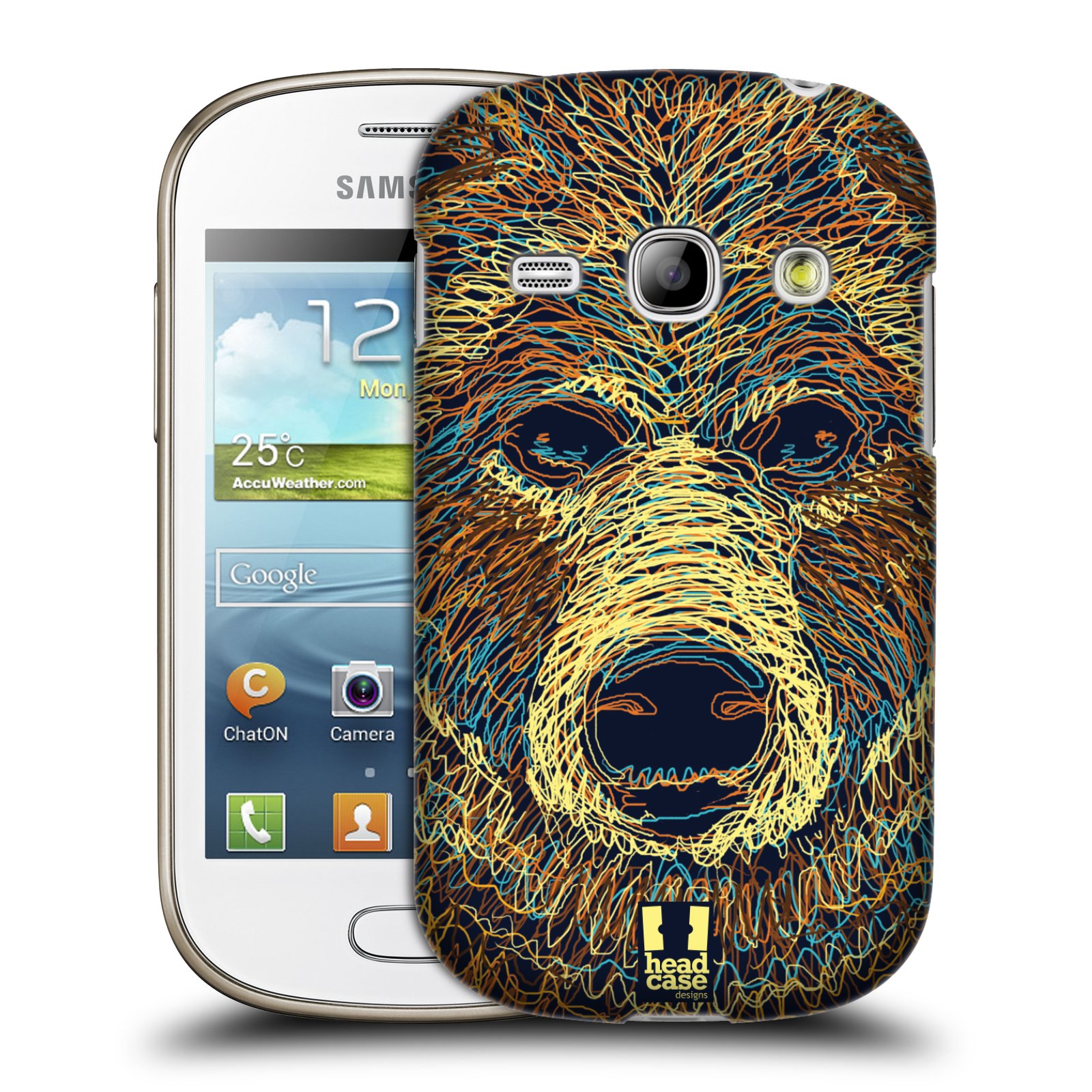HEAD CASE plastový obal na mobil SAMSUNG GALAXY FAME (S6810) vzor zvíře čmáranice medvěd