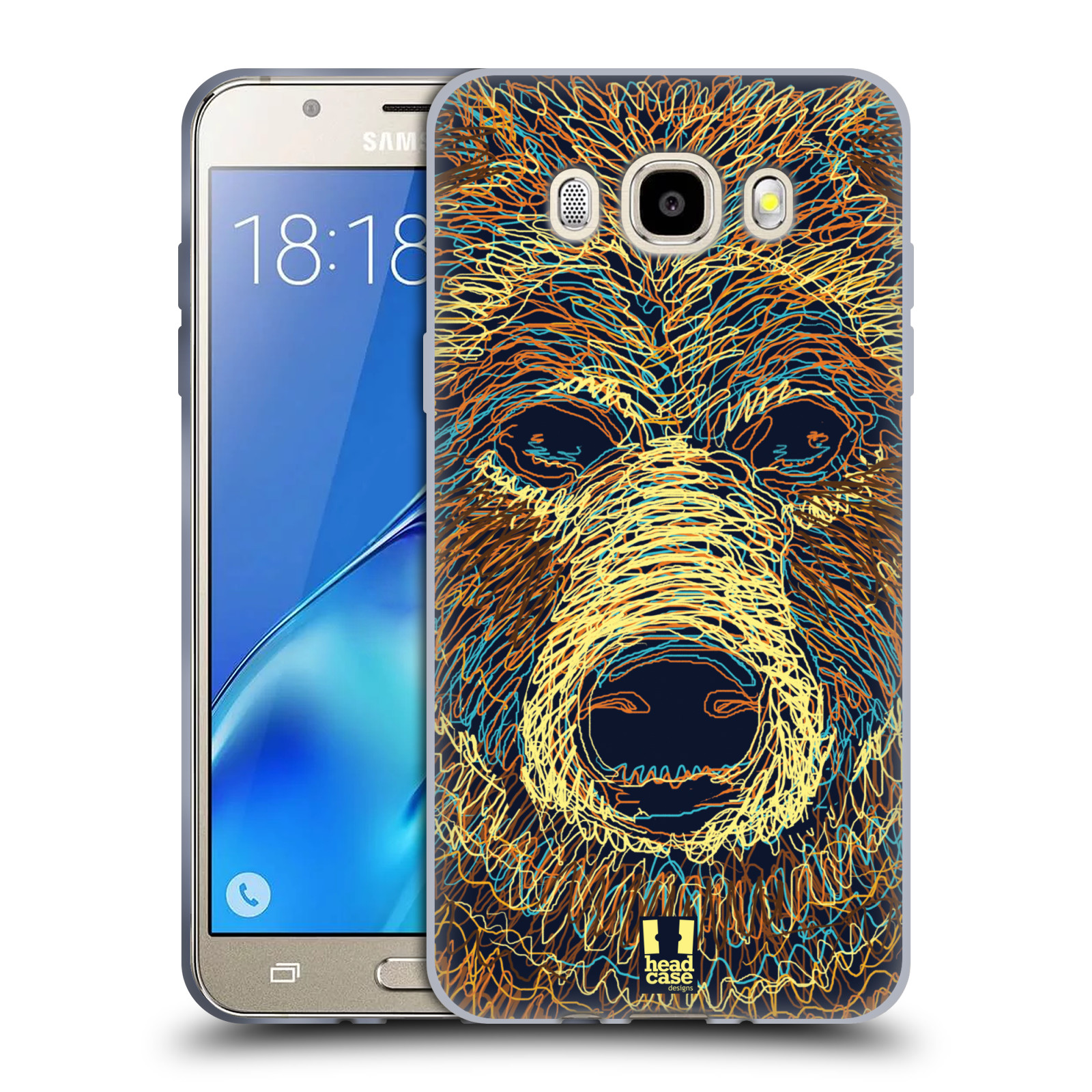 HEAD CASE silikonový obal, kryt na mobil Samsung Galaxy J5 2016, J510, J510F, (J510F DUAL SIM) vzor zvíře čmáranice medvěd