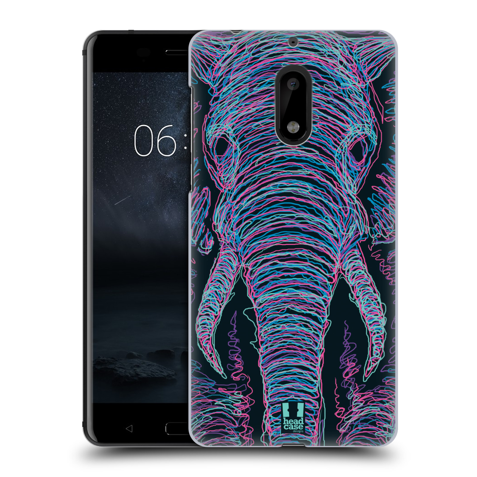 HEAD CASE plastový obal na mobil Nokia 6 vzor zvíře čmáranice slon