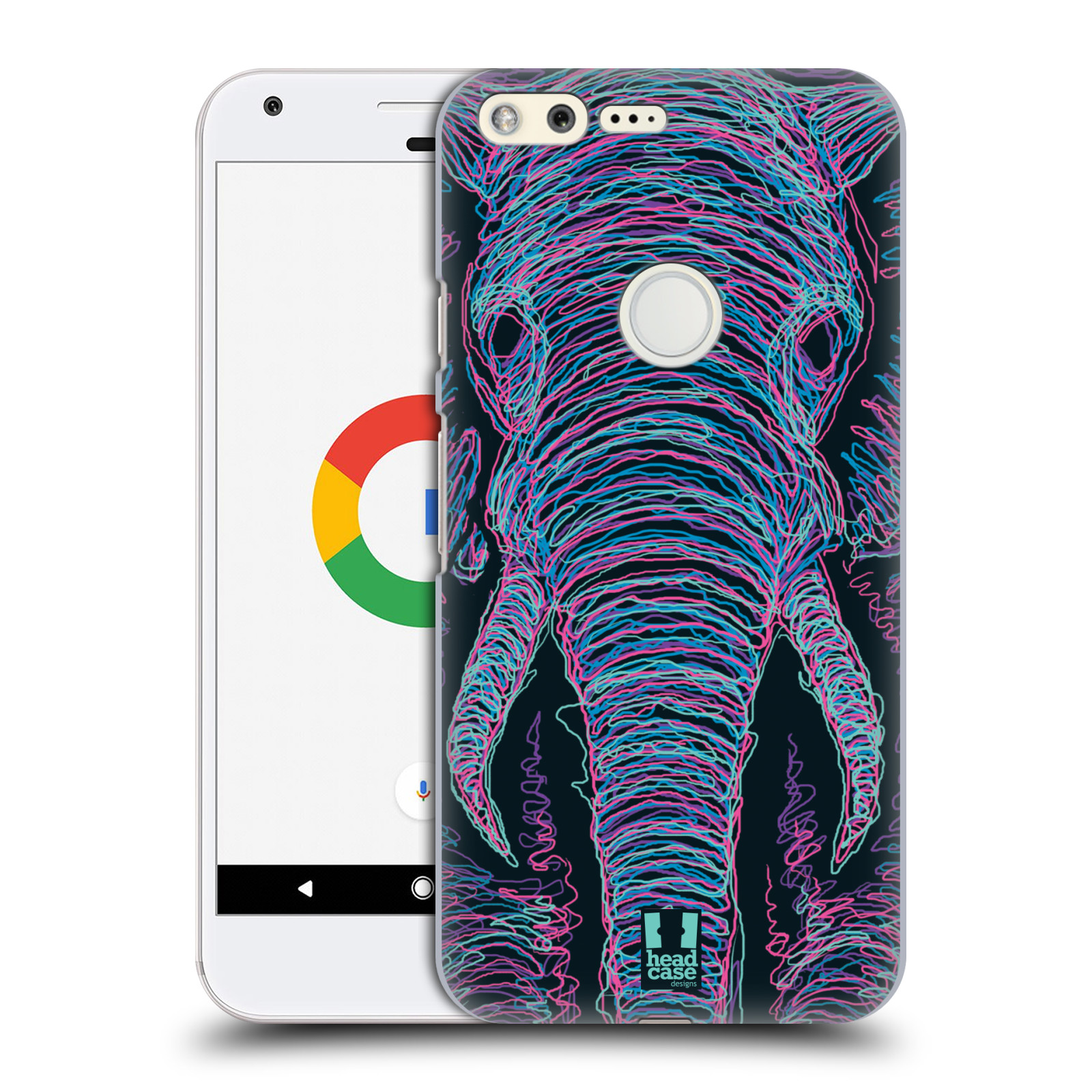 HEAD CASE plastový obal na mobil GOOGLE Pixel vzor zvíře čmáranice slon
