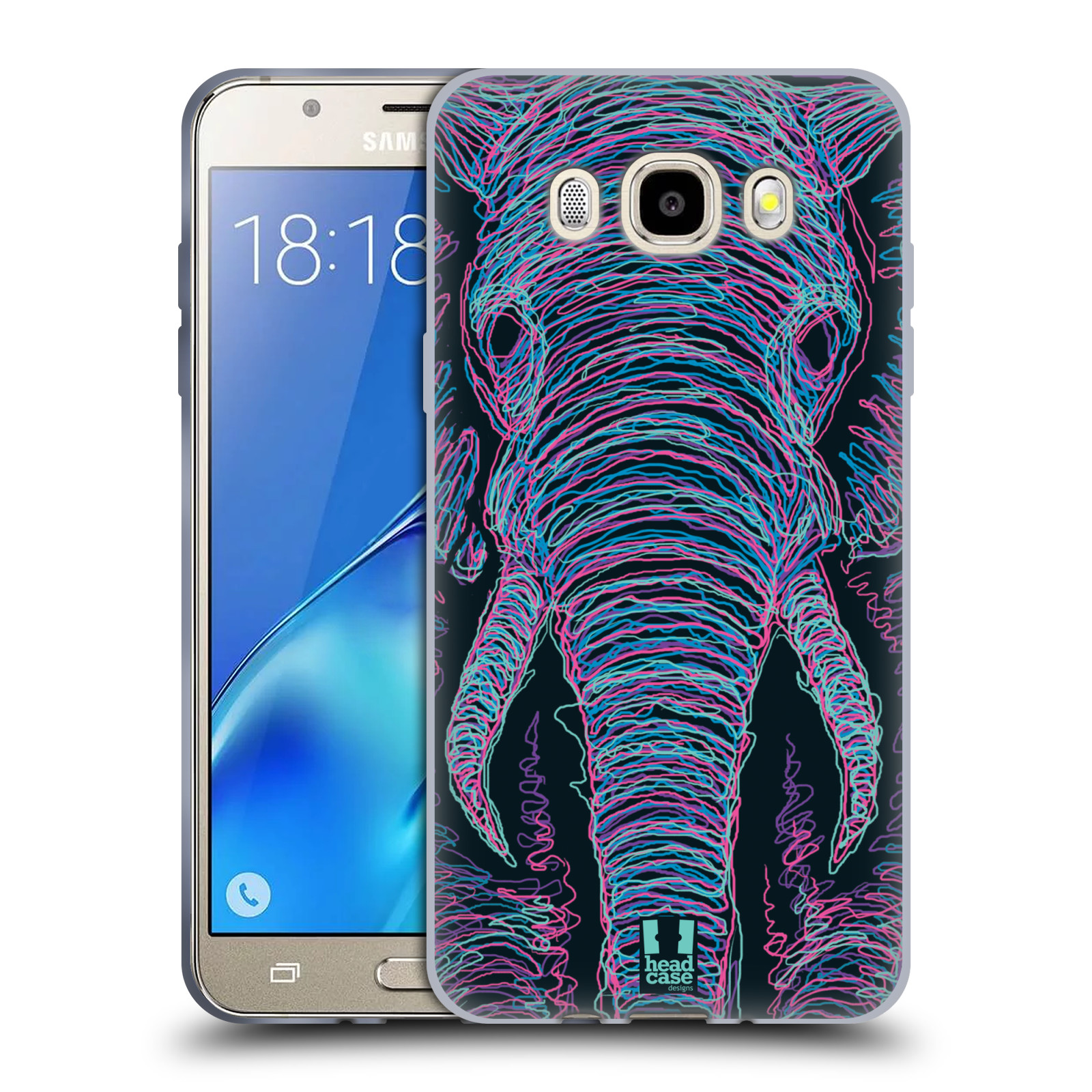 HEAD CASE silikonový obal, kryt na mobil Samsung Galaxy J5 2016, J510, J510F, (J510F DUAL SIM) vzor zvíře čmáranice slon