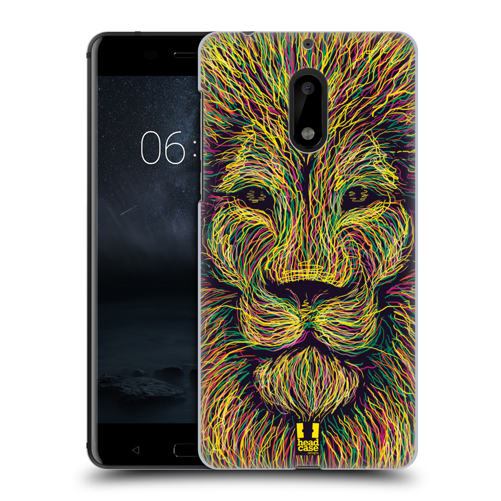 HEAD CASE plastový obal na mobil Nokia 6 vzor zvíře čmáranice lev