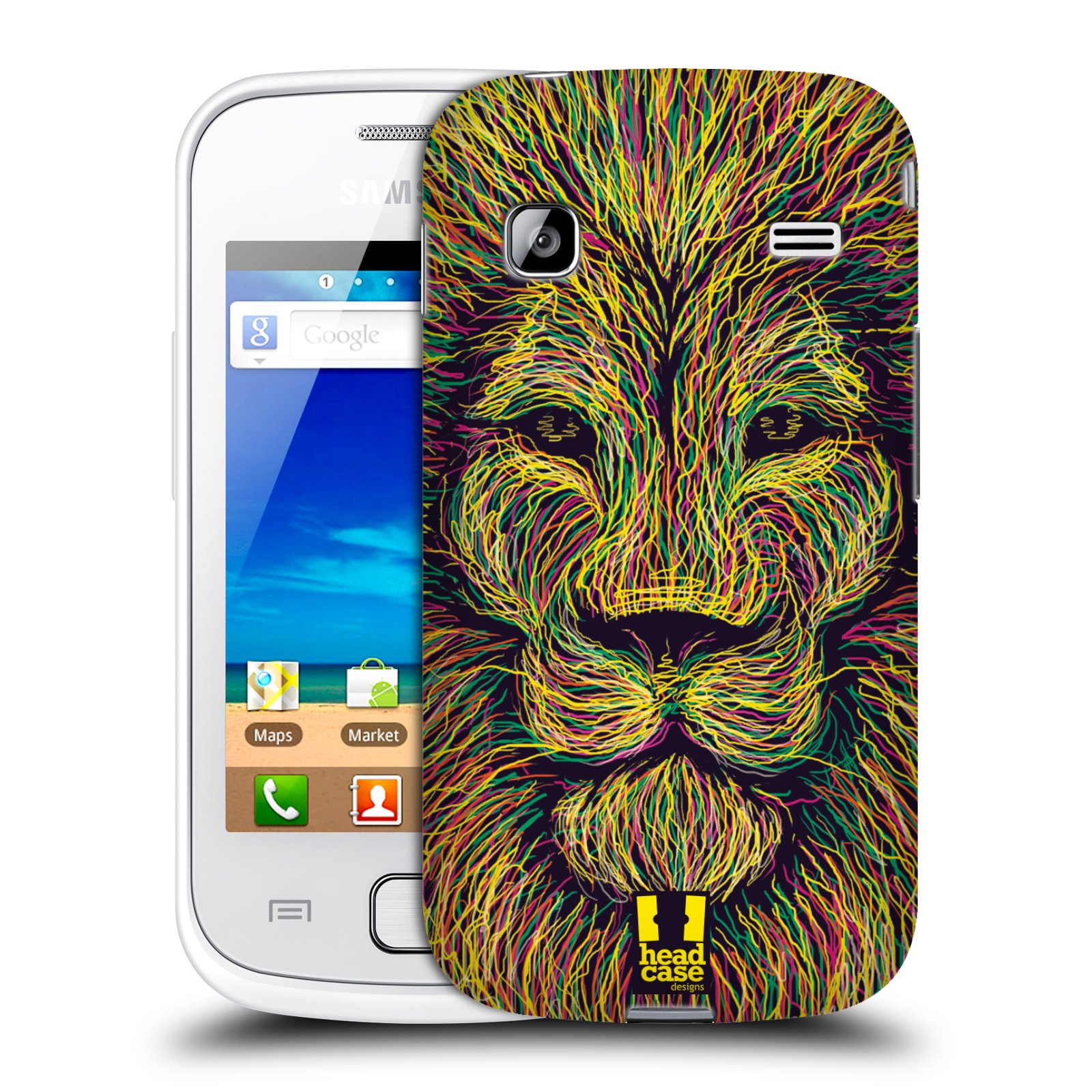 HEAD CASE plastový obal na mobil SAMSUNG GALAXY GIO (S5660) vzor zvíře čmáranice lev