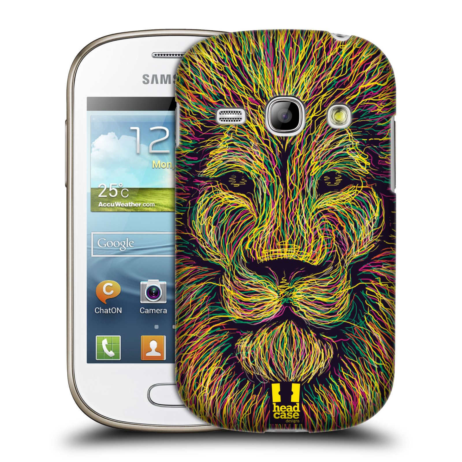 HEAD CASE plastový obal na mobil SAMSUNG GALAXY FAME (S6810) vzor zvíře čmáranice lev