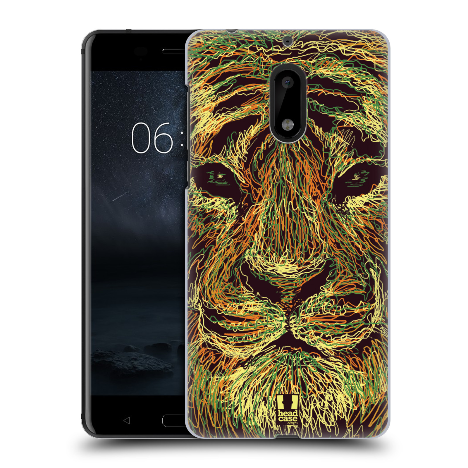 HEAD CASE plastový obal na mobil Nokia 6 vzor zvíře čmáranice tygr