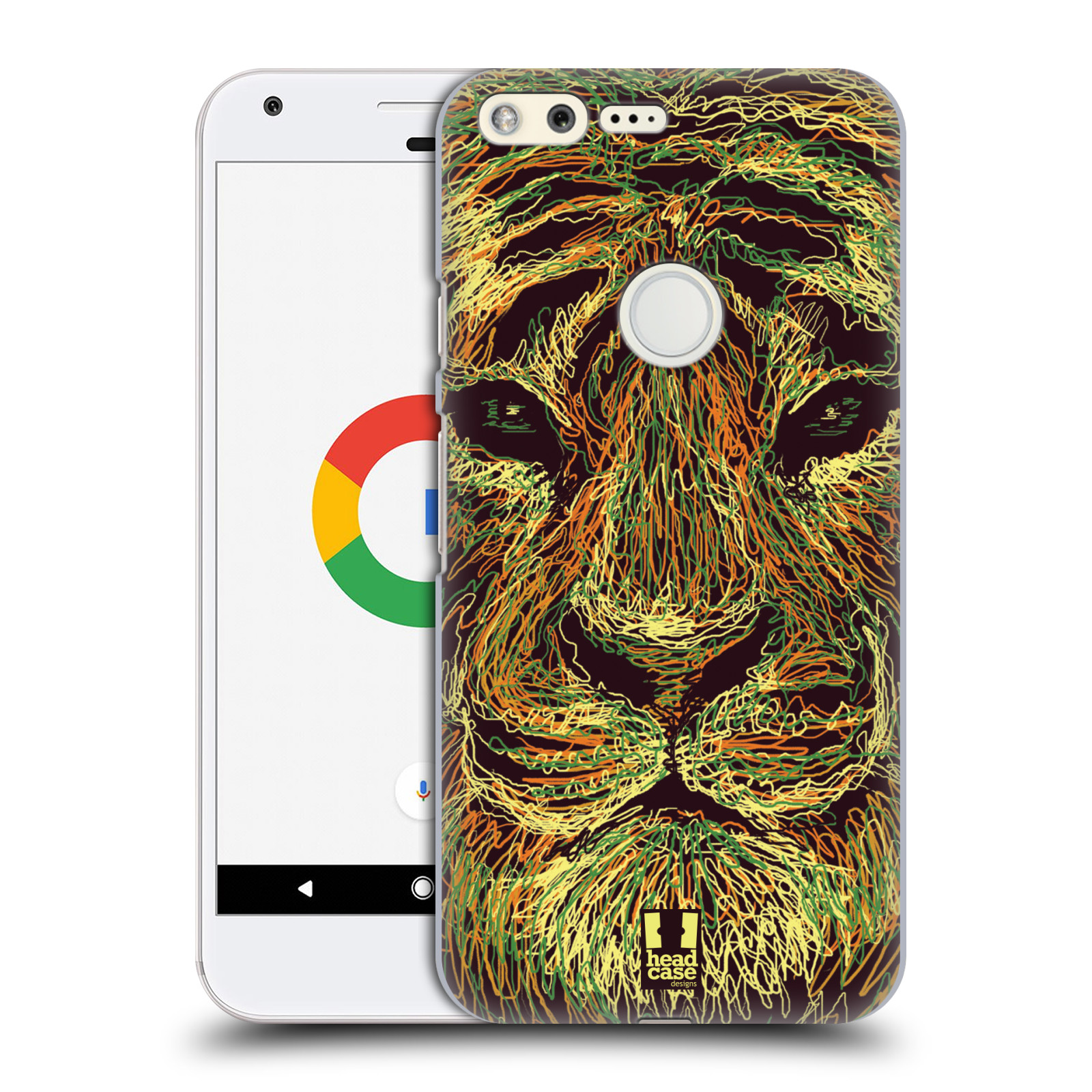 HEAD CASE plastový obal na mobil GOOGLE Pixel vzor zvíře čmáranice tygr