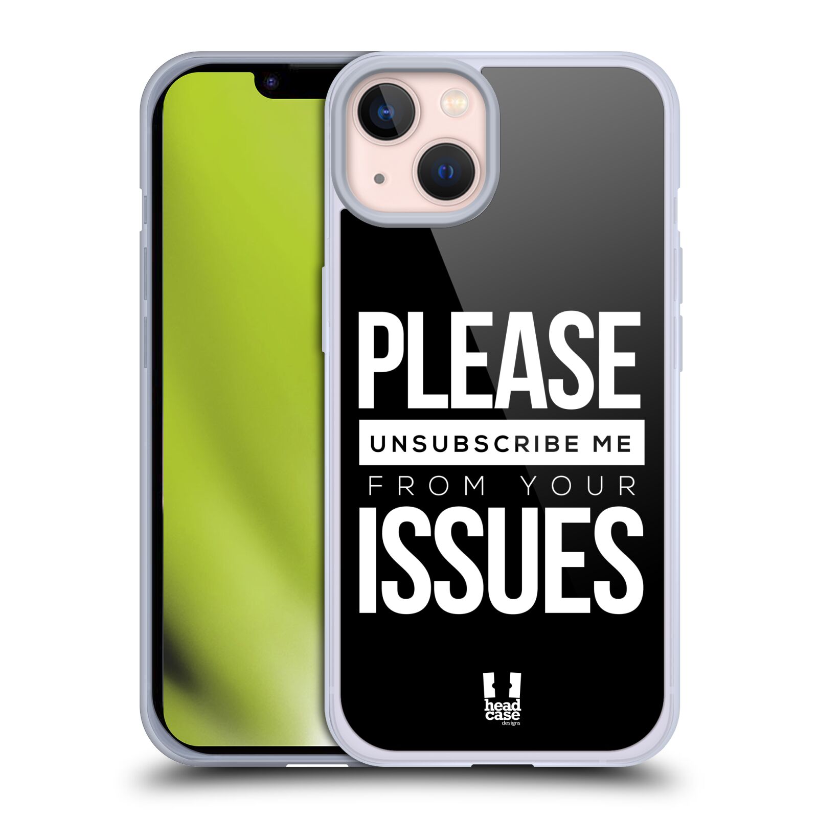 Silikonový obal na mobil Apple iPhone 13 - HEAD CASE - Please Unsubscribe Me
