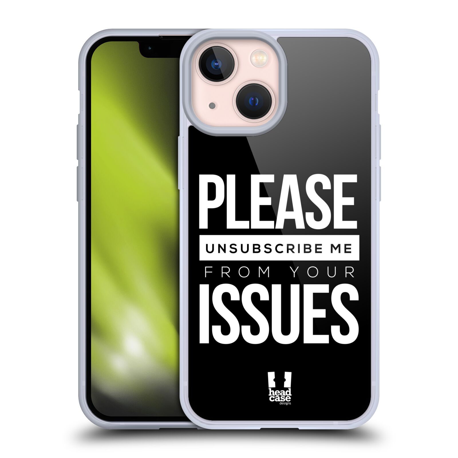 Silikonový obal na mobil Apple iPhone 13 MINI - HEAD CASE - Please Unsubscribe Me
