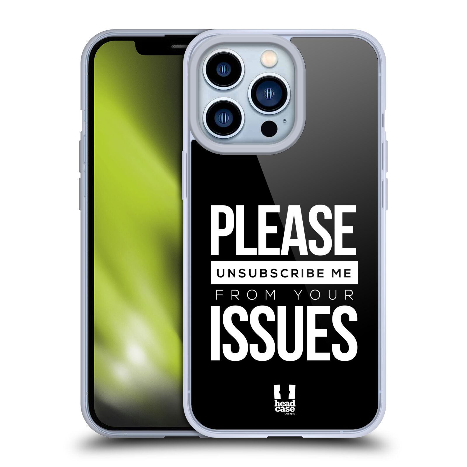 Silikonový obal na mobil Apple iPhone 13 PRO - HEAD CASE - Please Unsubscribe Me