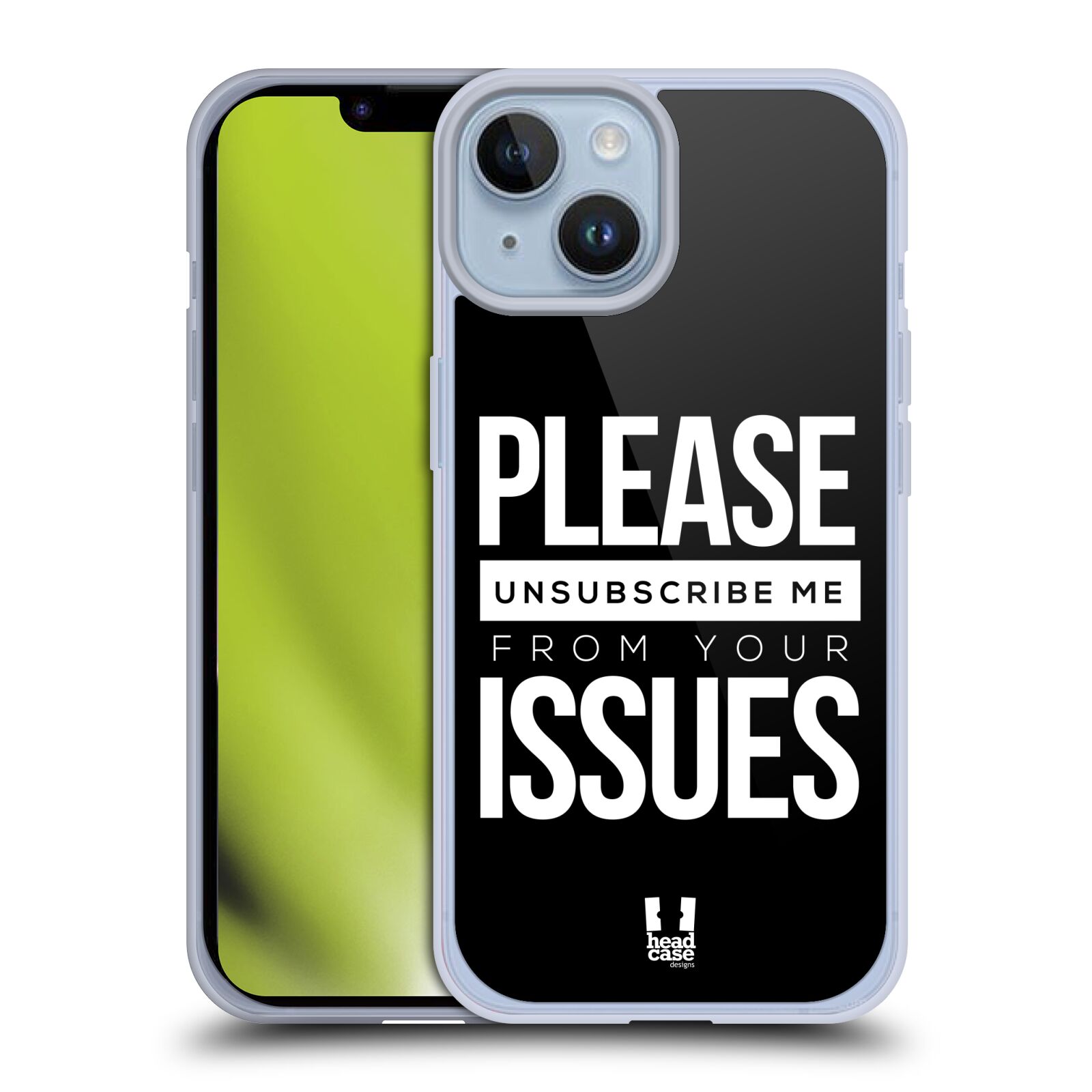 Silikonový obal na mobil Apple iPhone 14 - HEAD CASE - Please Unsubscribe Me