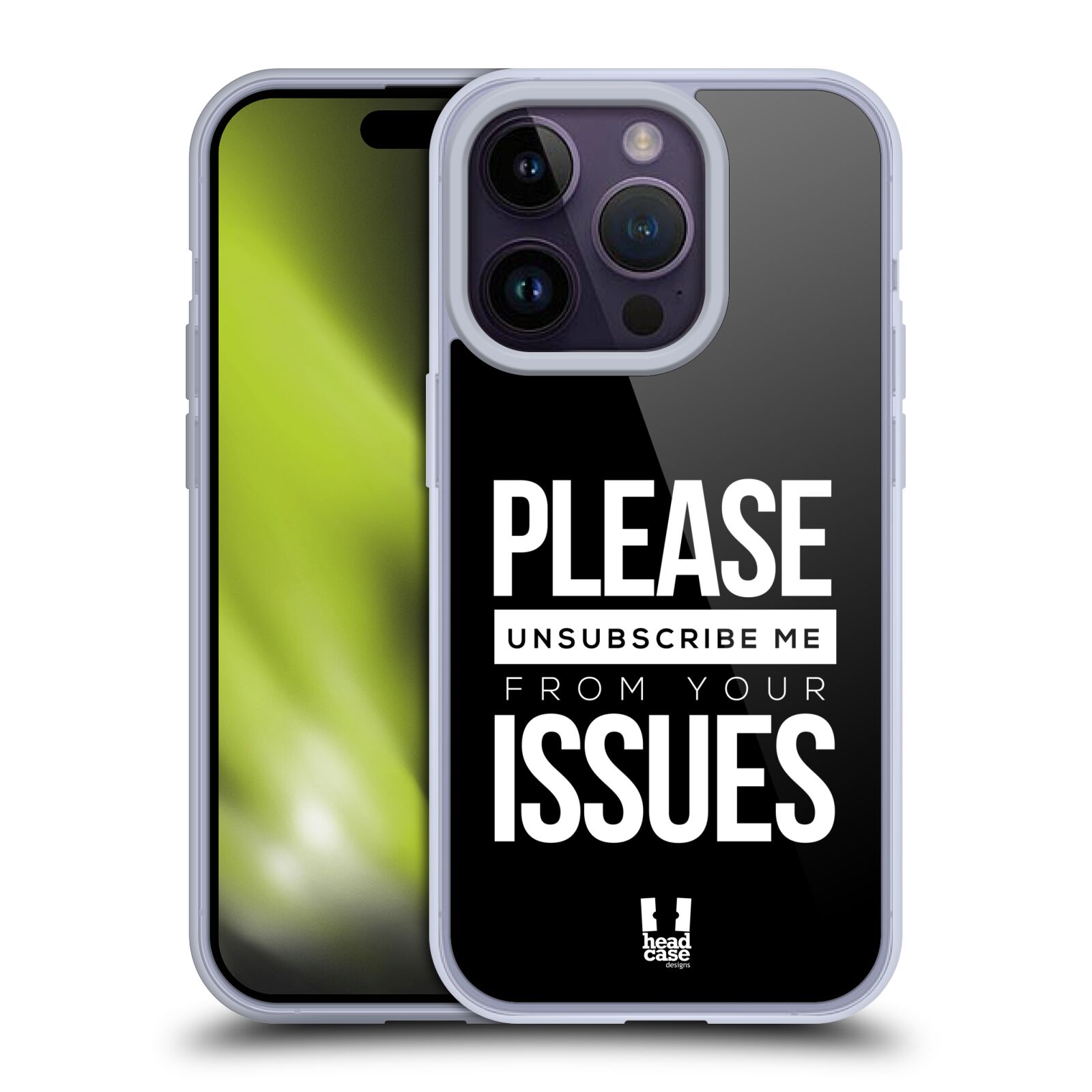 Silikonový obal na mobil Apple iPhone 14 PRO - HEAD CASE - Please Unsubscribe Me