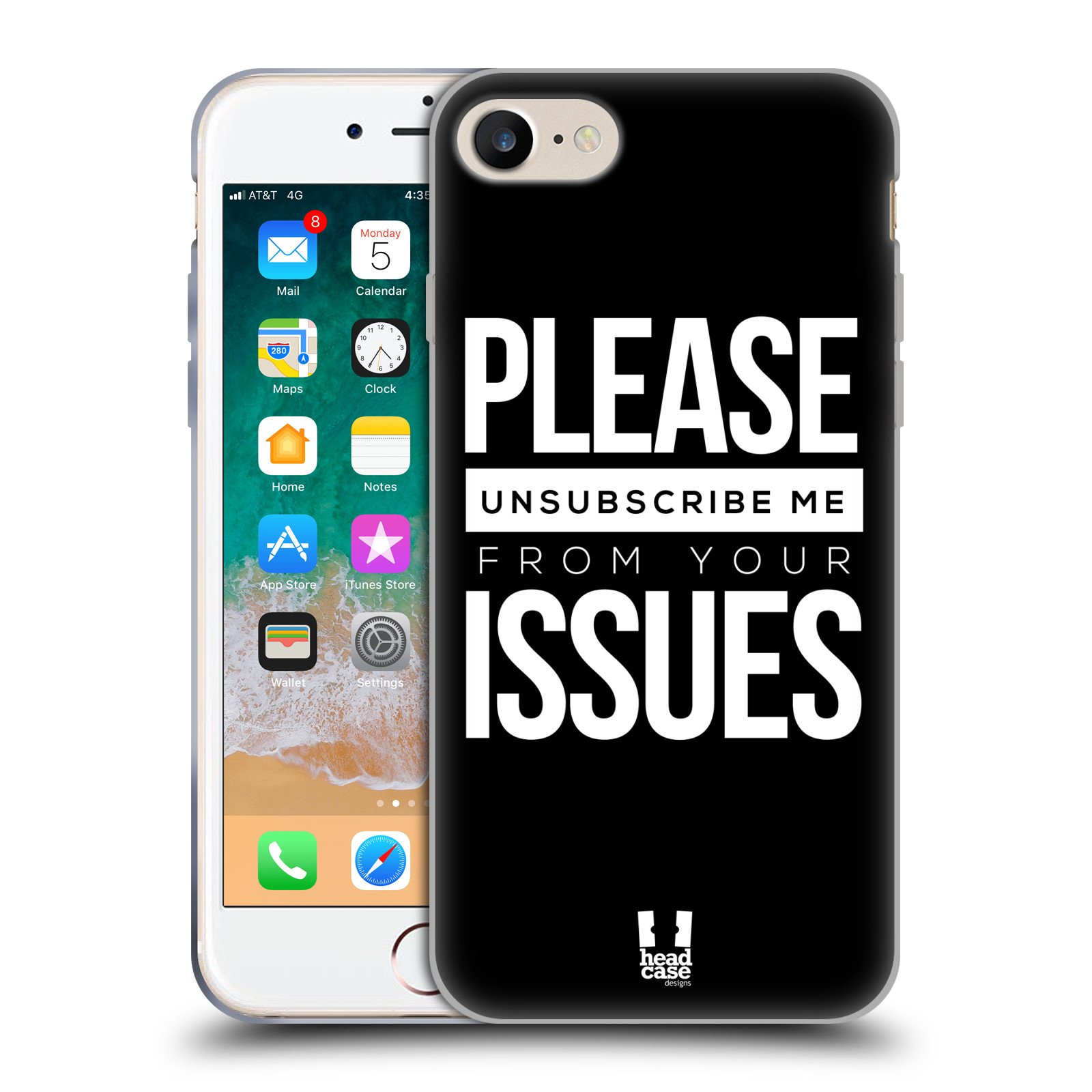 Silikonový obal na mobil Apple Iphone 7/8/SE2020 - HEAD CASE - Please Unsubscribe Me