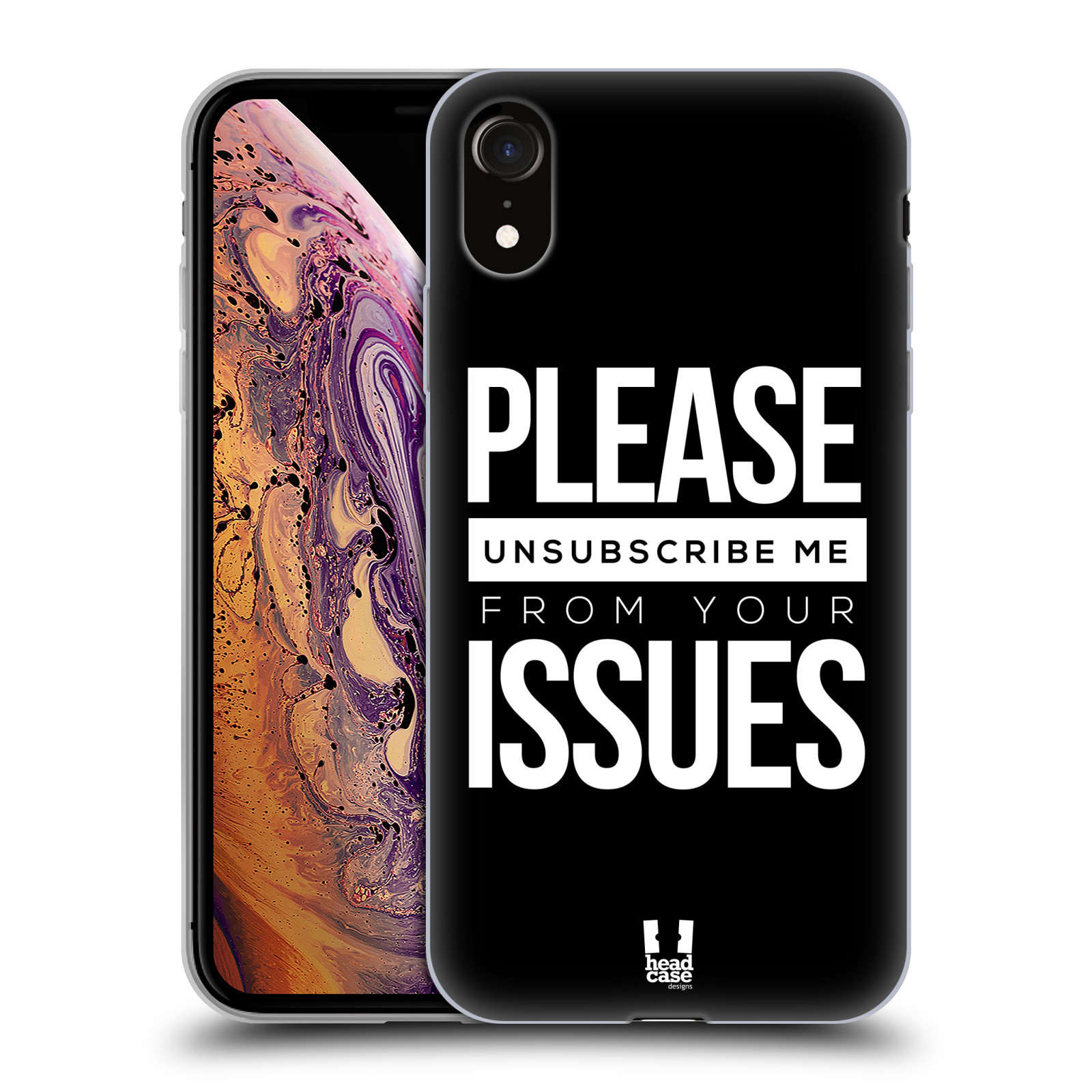 Silikonový obal na mobil Apple Iphone XR - HEAD CASE - Please Unsubscribe Me