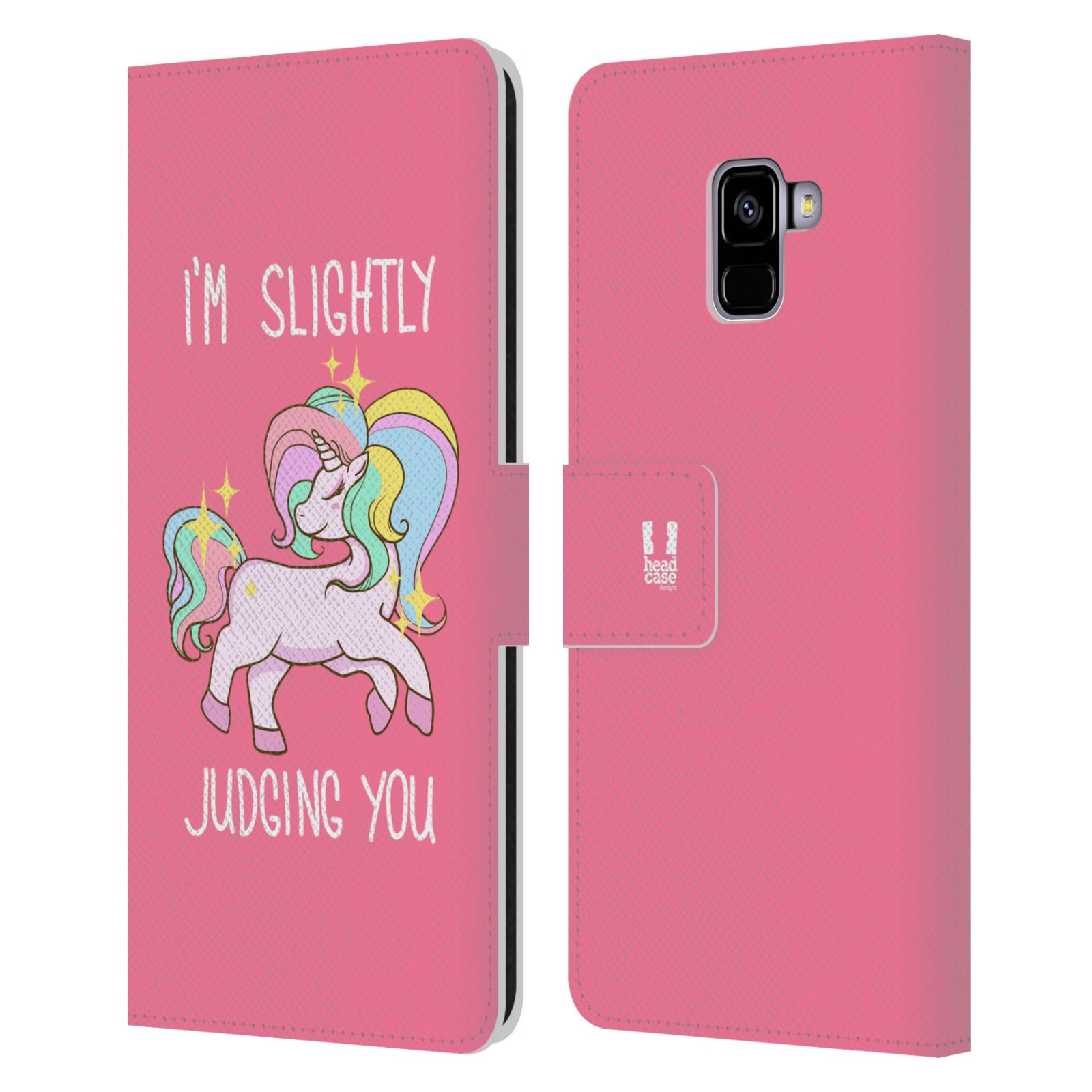 Pouzdro na mobil Samsung Galaxy A8 PLUS 2018 - Head Case - Růžový jednorožec