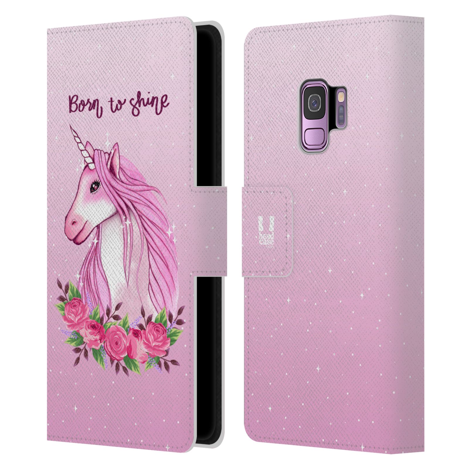 Pouzdro na mobil Samsung Galaxy S9 - Head Case - Růžový jednorožec růže