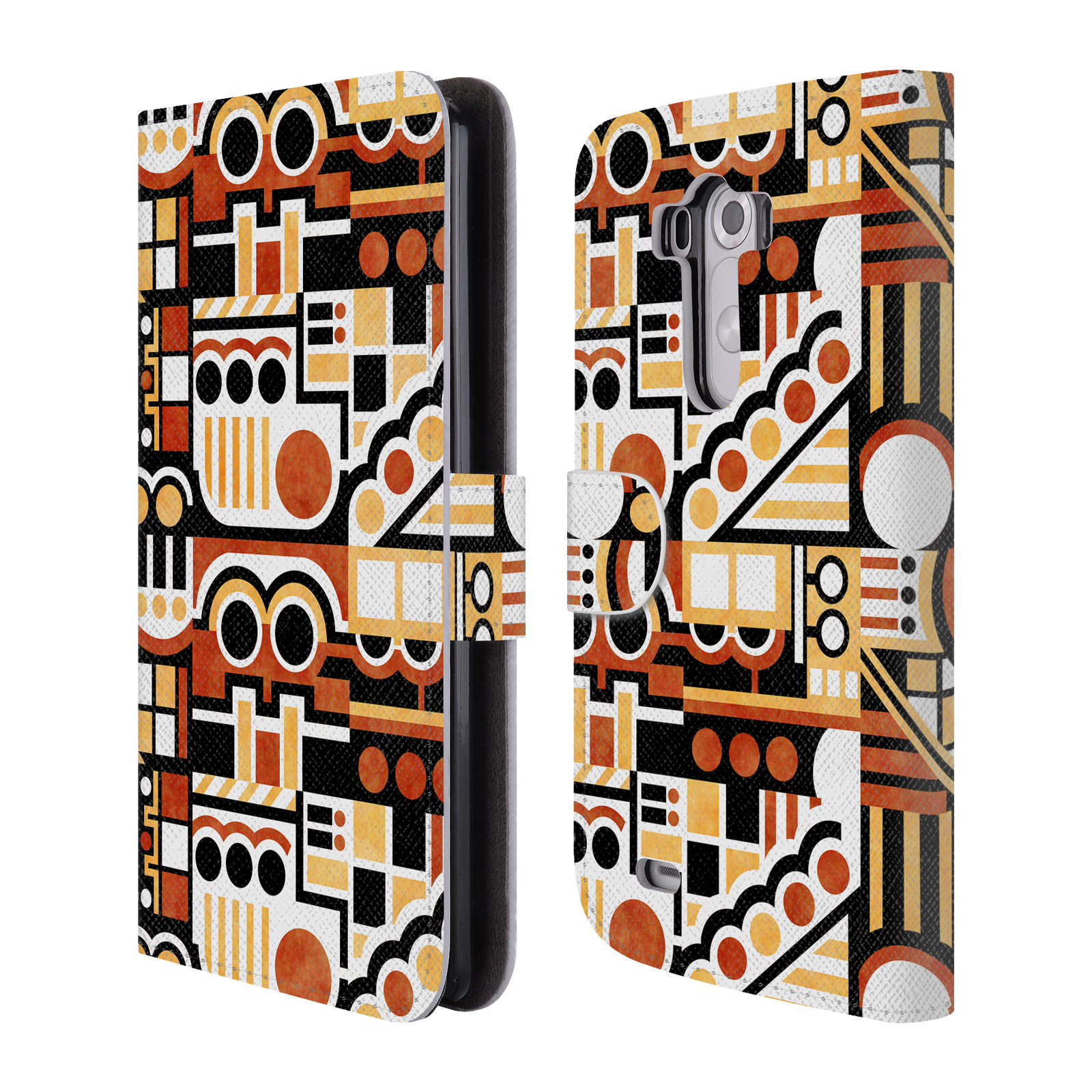 official shelly bremmer geometric leather book wallet case cover