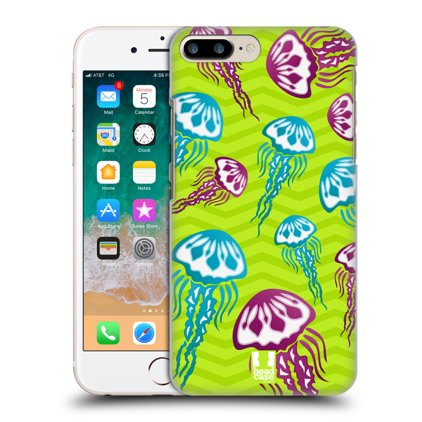 Plastové pouzdro pro mobil Apple Iphone 8 PLUS vzor mořský živočich medůza