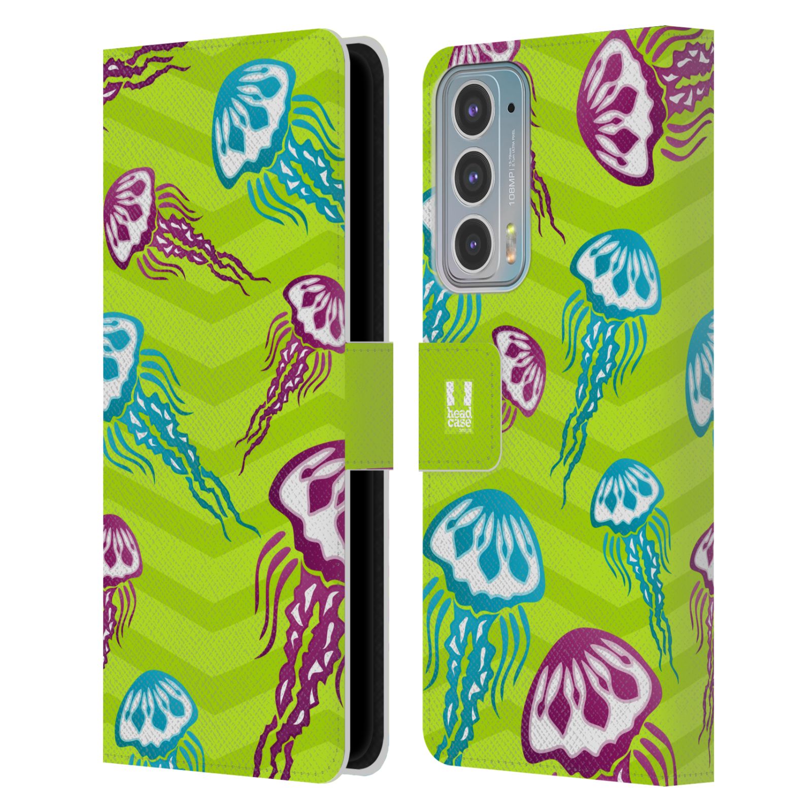 HEAD CASE Pouzdro pro mobil Motorola EDGE 20 - Mořský vzor - barevné medůzy