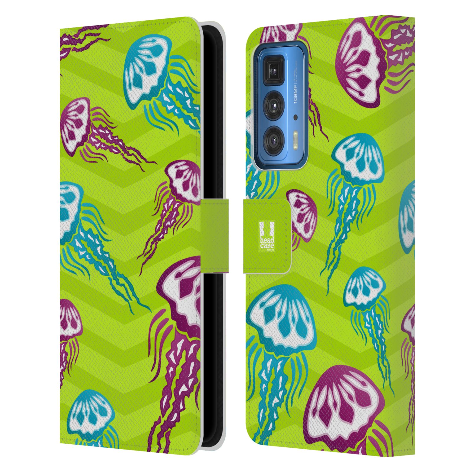 HEAD CASE Pouzdro pro mobil Motorola EDGE 20 PRO - Mořský vzor - barevné medůzy