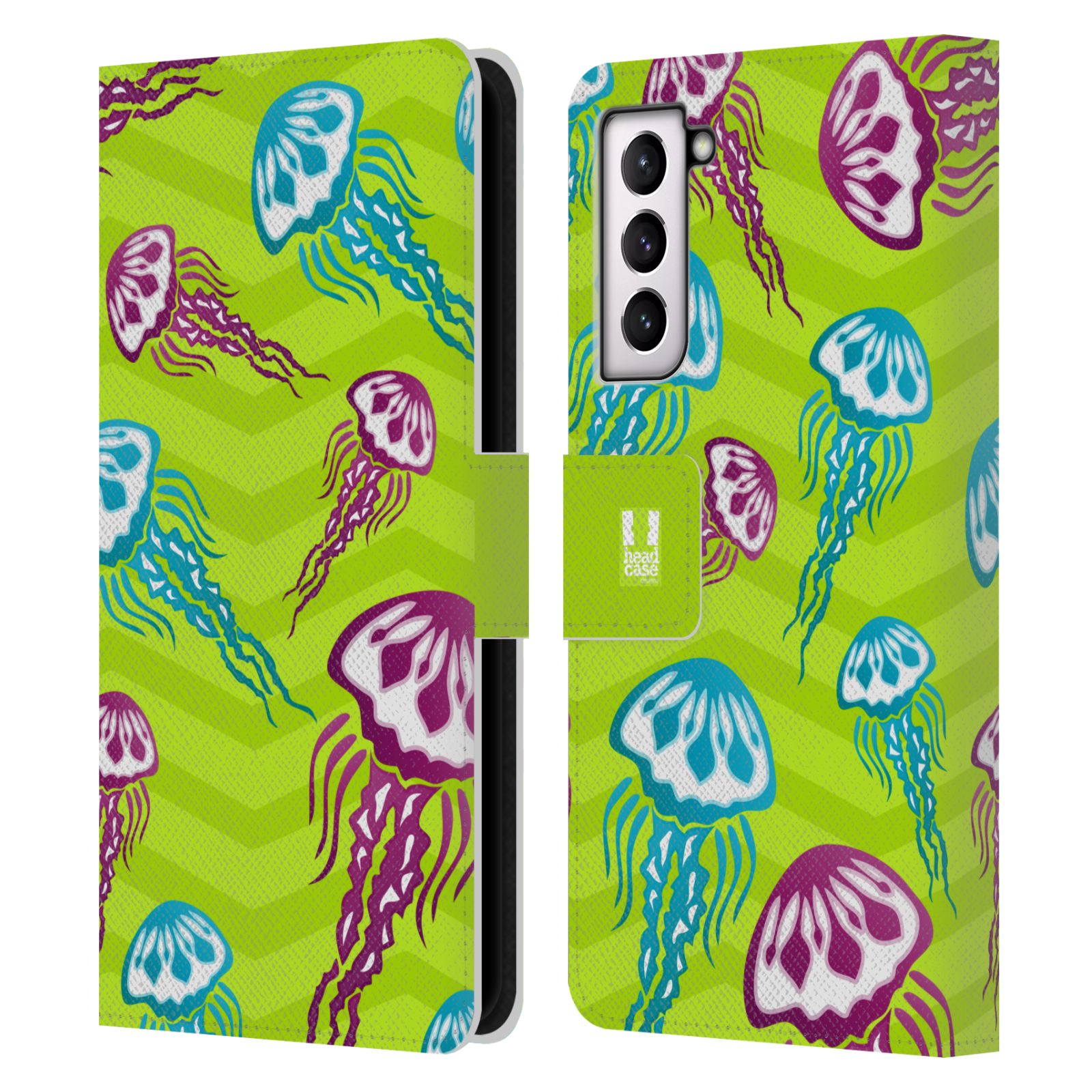 HEAD CASE Pouzdro pro mobil Samsung Galaxy S21 / S21 5G - Mořský vzor - barevné medůzy