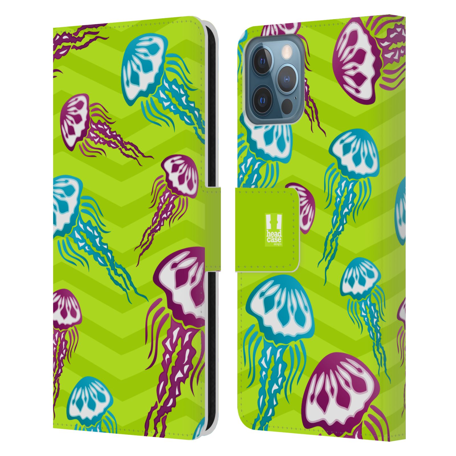 Pouzdro pro mobil Apple Iphone 12 / 12 Pro - Mořský vzor - barevné medůzy