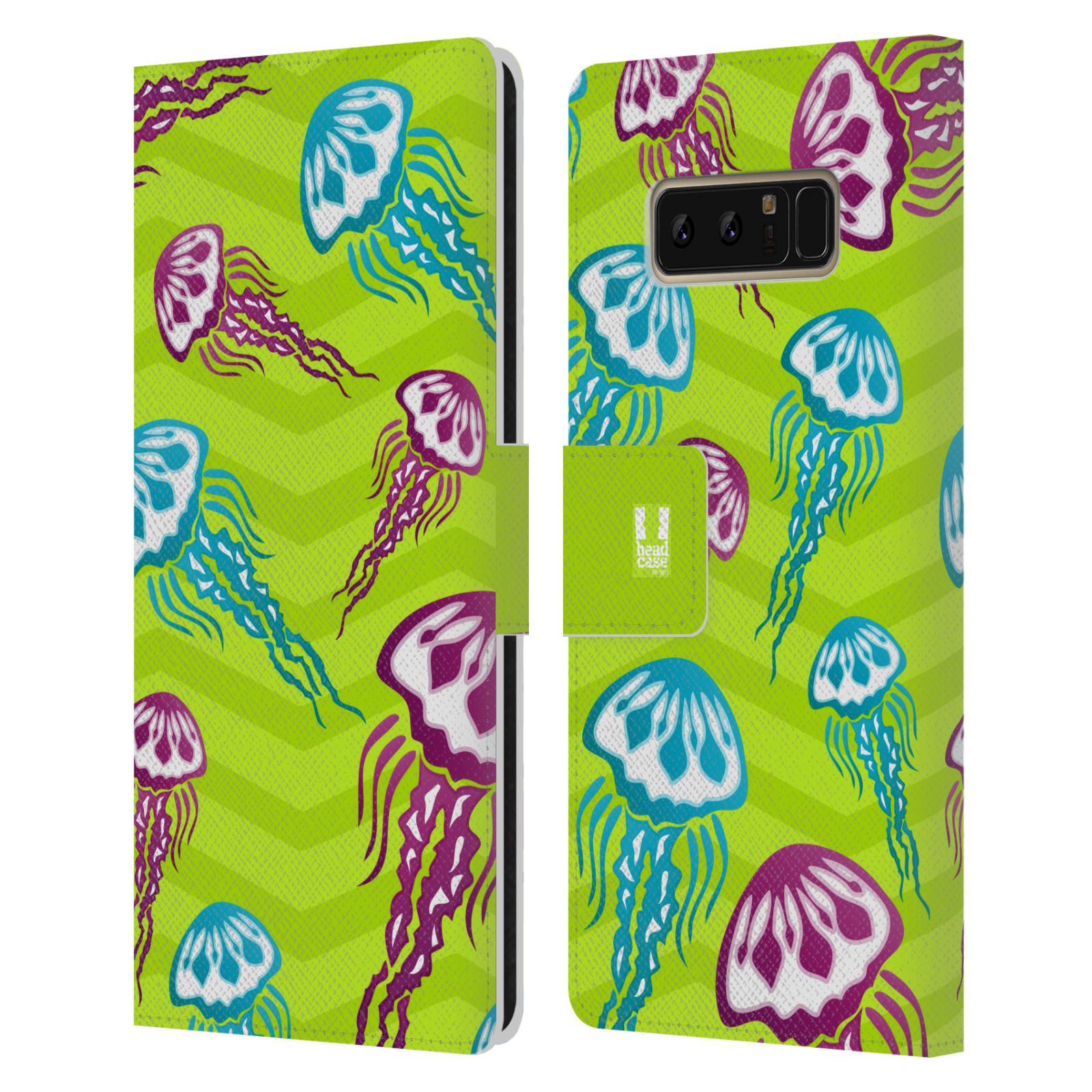 Pouzdro pro mobil Samsung Galaxy Note 8  - Mořský vzor - barevné medůzy