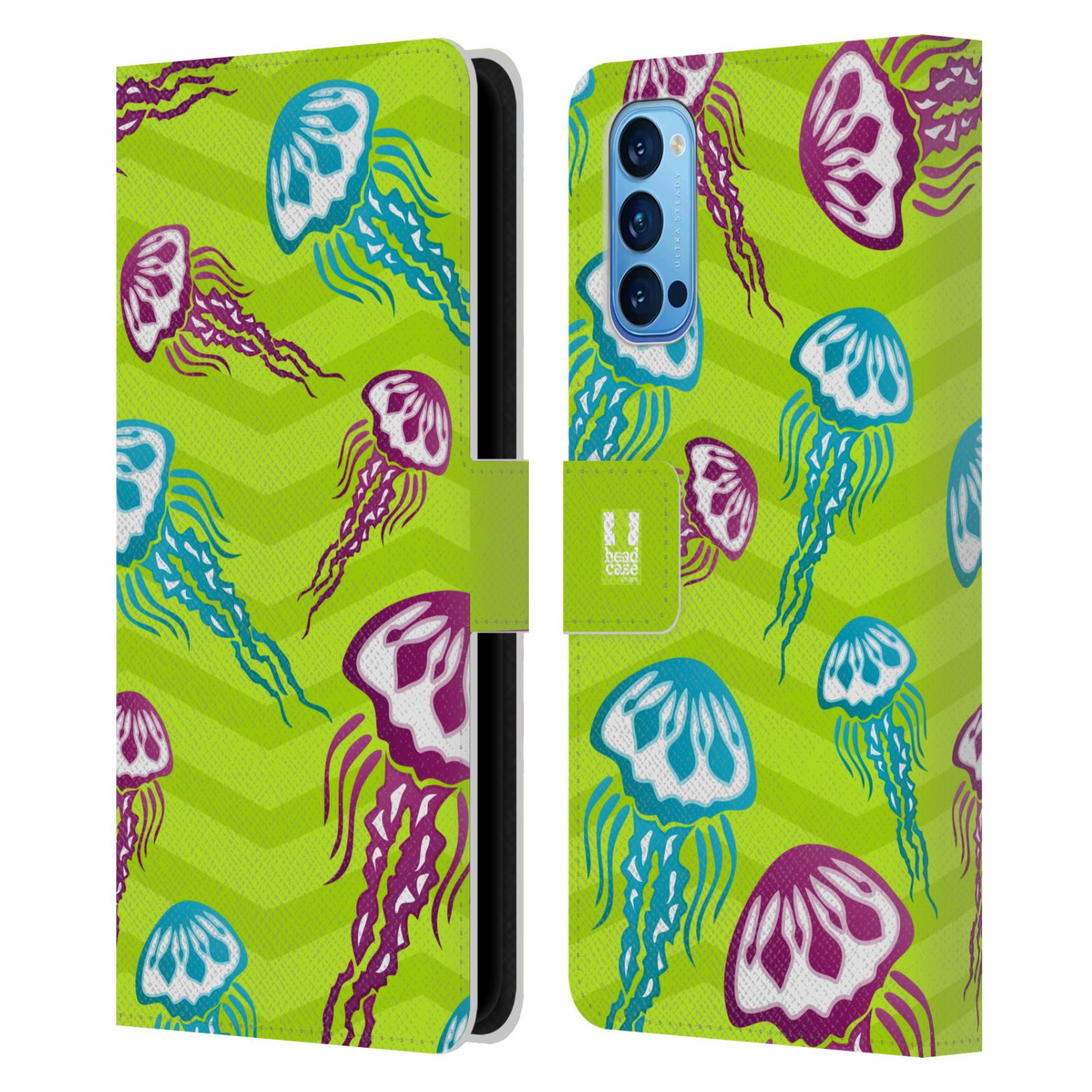 Pouzdro pro mobil Oppo Reno 4 PRO 5G  - Mořský vzor - barevné medůzy