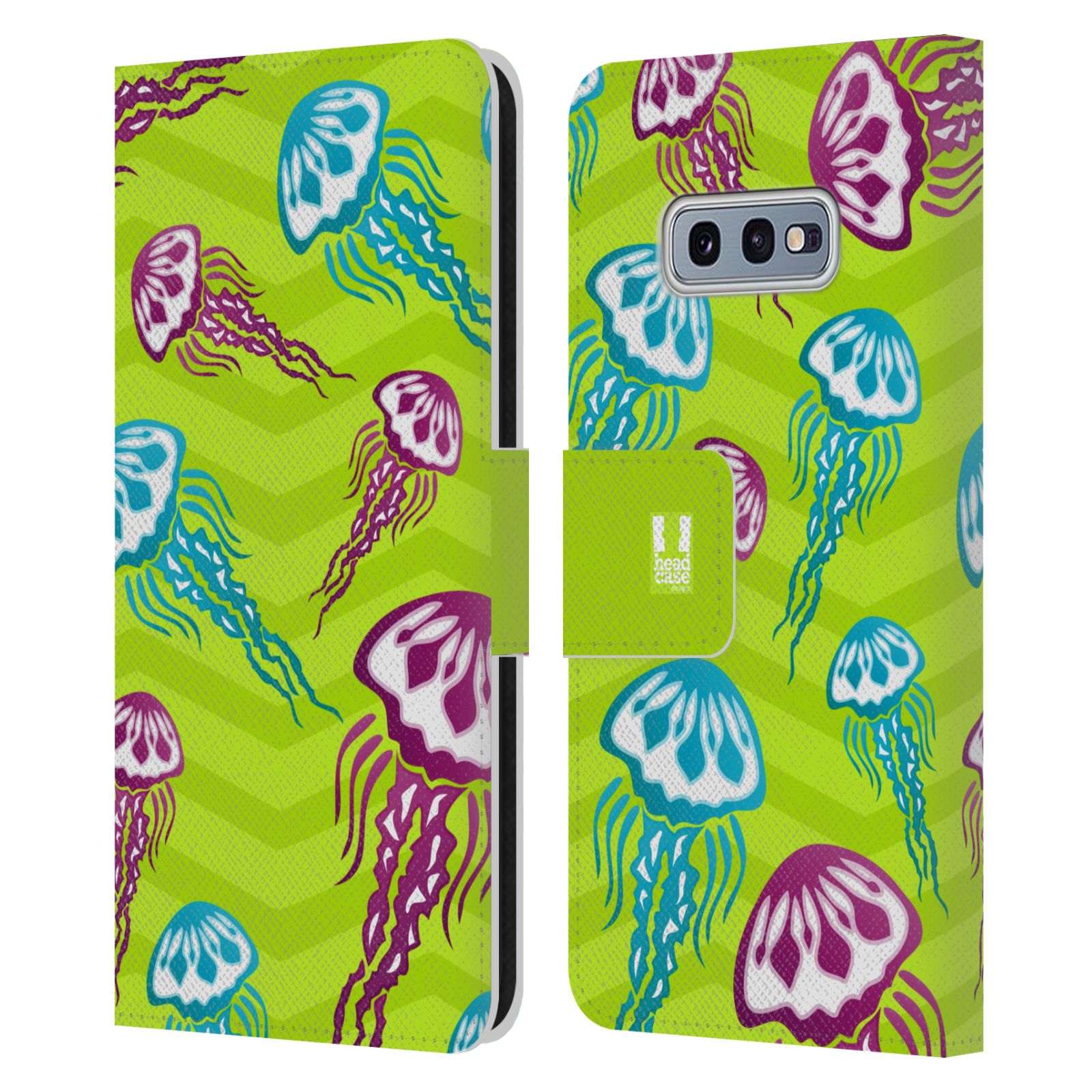 Pouzdro pro mobil Samsung Galaxy S10e  - Mořský vzor - barevné medůzy