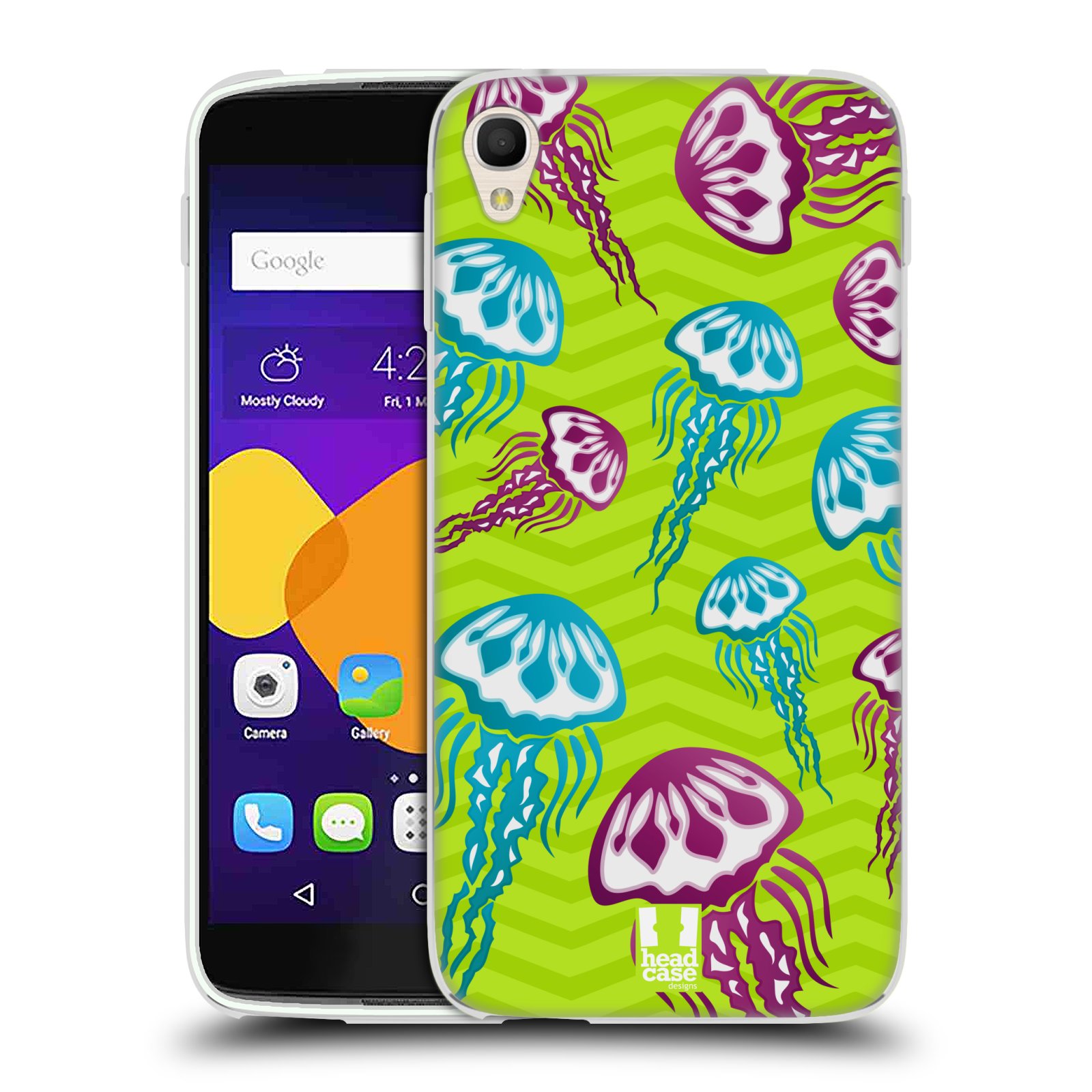 HEAD CASE silikonový obal na mobil Alcatel Idol 3 OT-6045Y (5.5) vzor mořský živočich medůza
