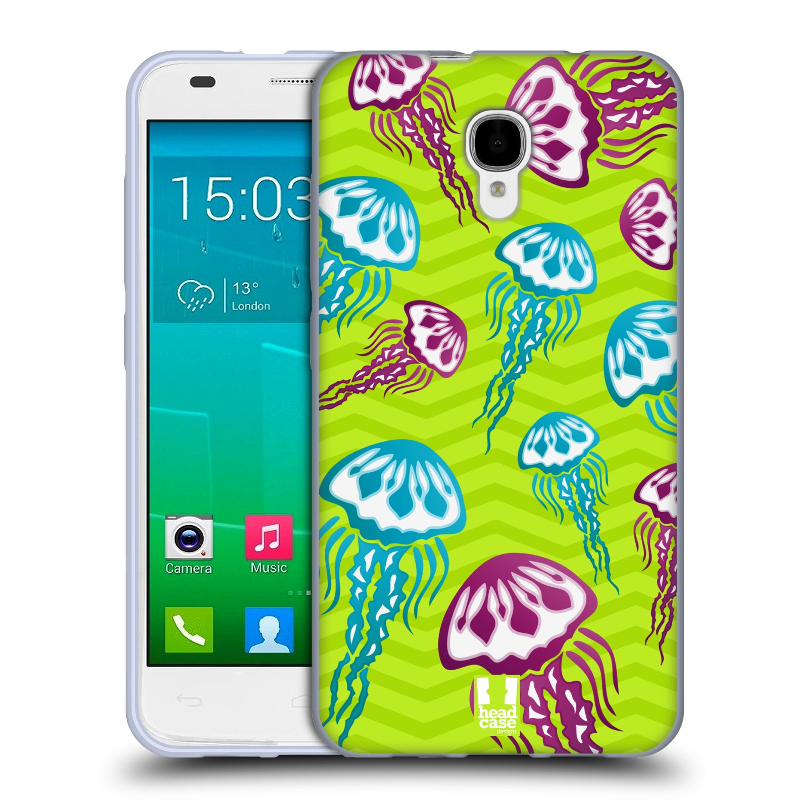 HEAD CASE silikonový obal na mobil Alcatel Idol 2 S OT-6050 vzor mořský živočich medůza