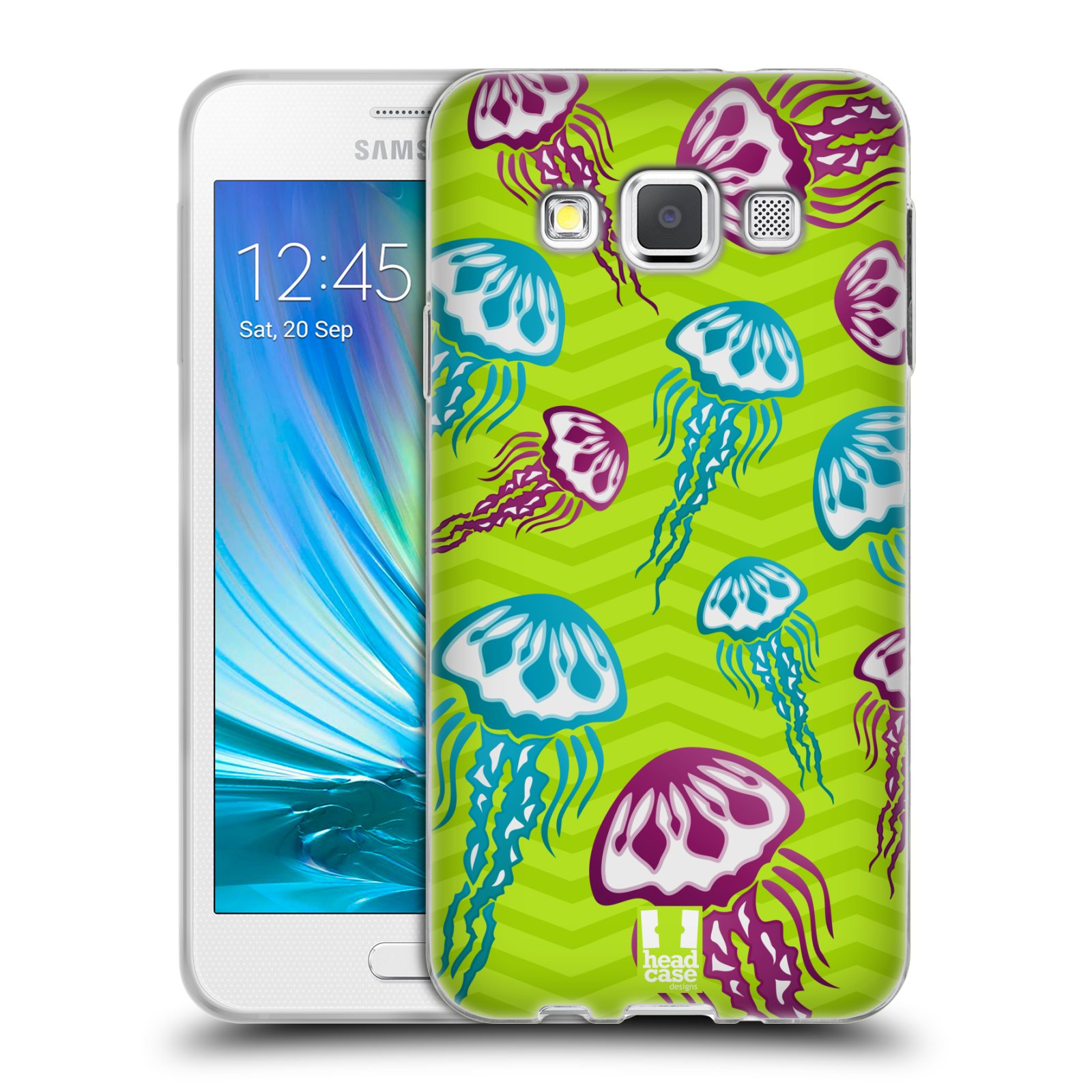 HEAD CASE silikonový obal na mobil Samsung Galaxy A3 vzor mořský živočich medůza