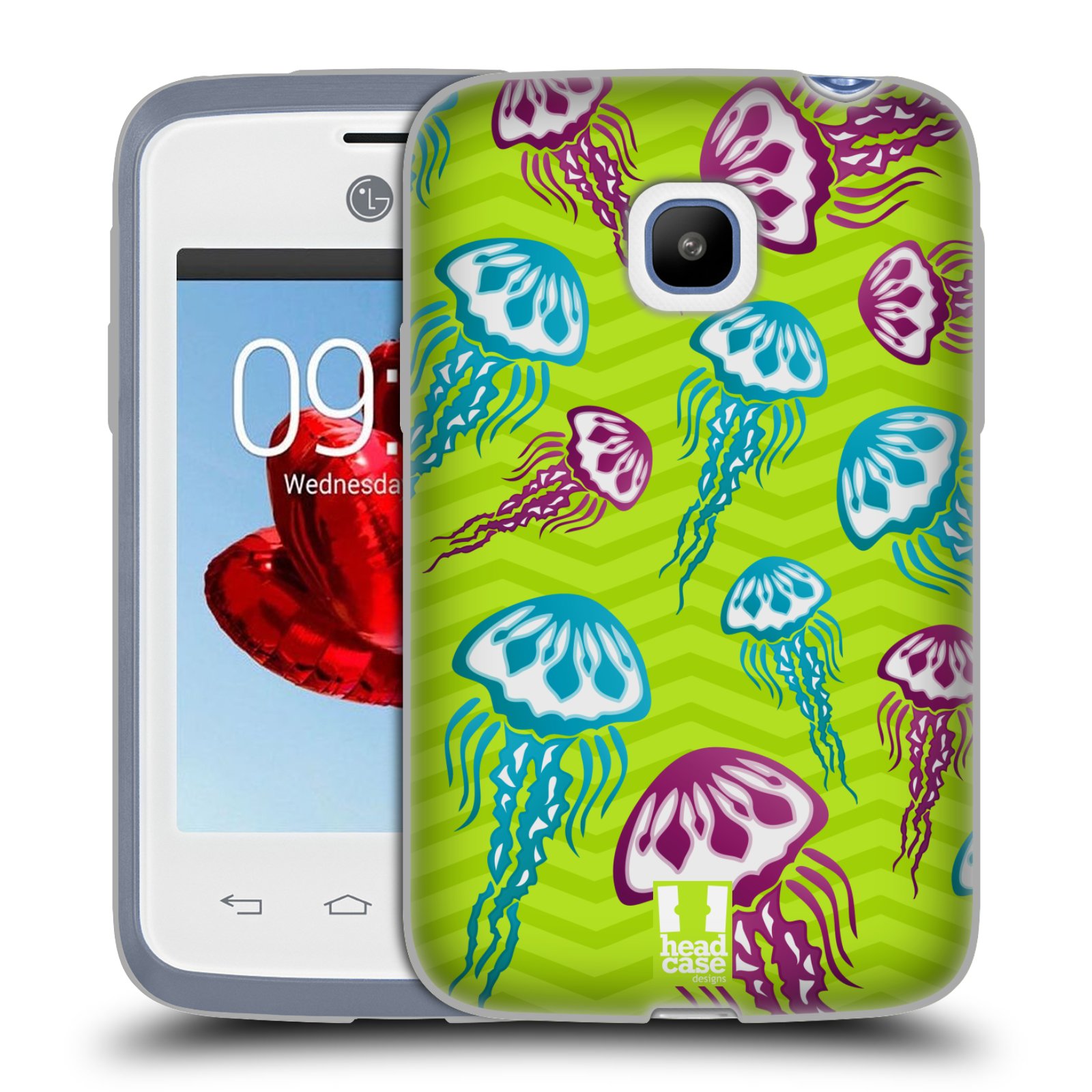 HEAD CASE silikonový obal na mobil LG L20 vzor mořský živočich medůza
