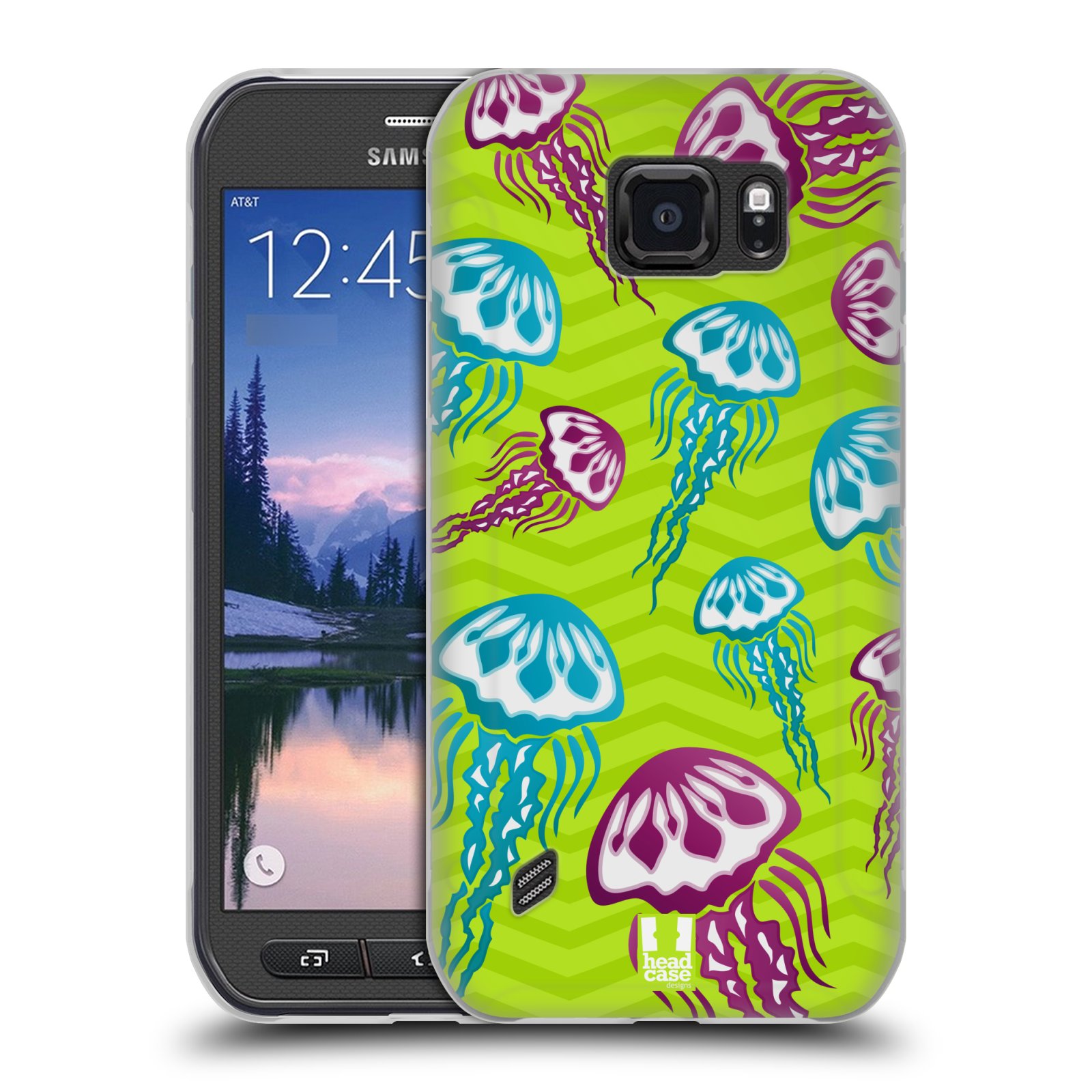 HEAD CASE silikonový obal na mobil Samsung Galaxy S6 ACTIVE vzor mořský živočich medůza