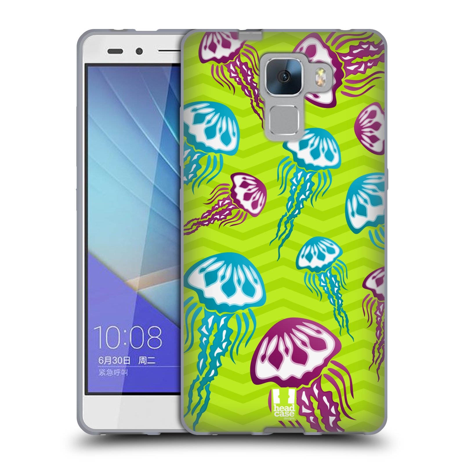 HEAD CASE silikonový obal na mobil HUAWEI HONOR 7 vzor mořský živočich medůza
