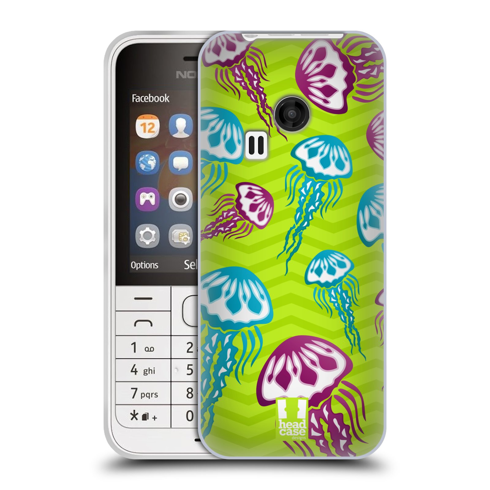 HEAD CASE silikonový obal na mobil NOKIA 220 / NOKIA 220 DUAL SIM vzor mořský živočich medůza